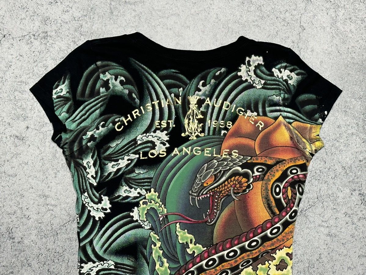 Christian Audigier × Ed Hardy × Vintage Ed Hardy Christian Audigier Snake Dress y2k all over print Size S / US 4 / IT 40 - 7 Thumbnail