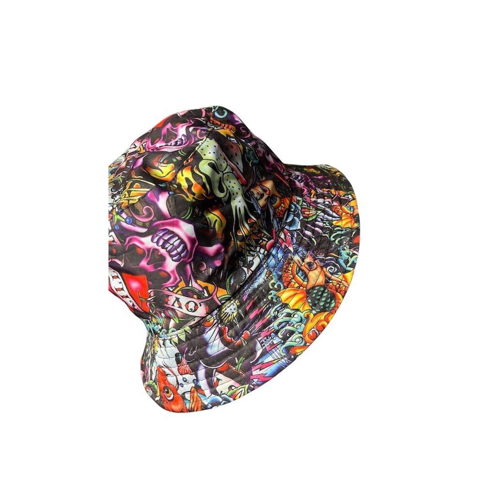 Ed Hardy Y2K Ed Hardy Unisex Reversible Bucket Hat Tattoo Art & Black Size ONE SIZE - 6 Thumbnail