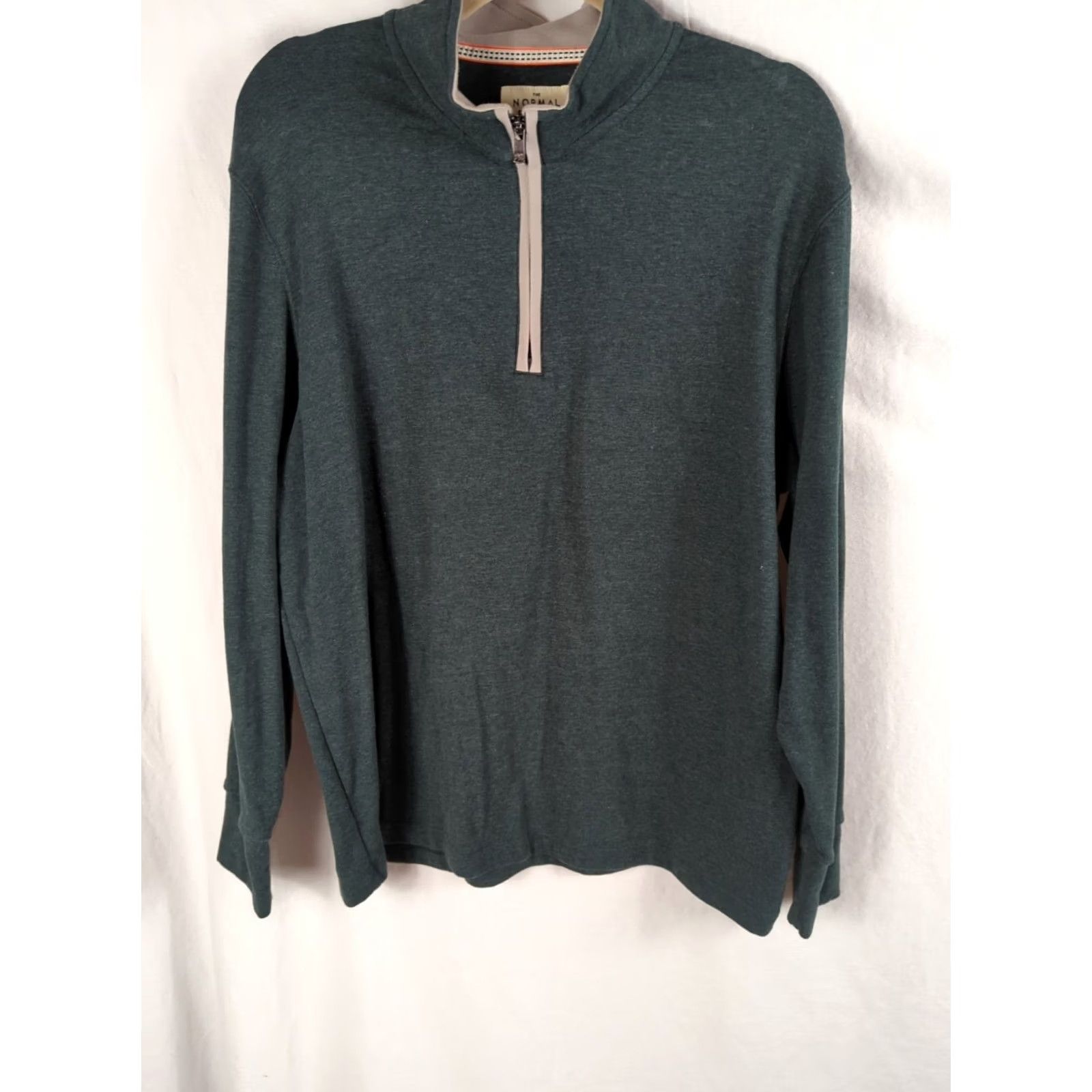 Vintage The Normal Brand Pullover Shirt Green XL Long Sleeve Mock Neck Cotton blend 1/4 Zip Size US XL / EU 56 / 4 - 4 Thumbnail