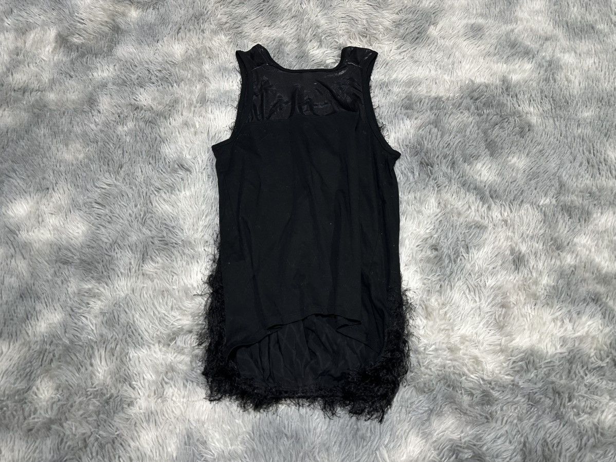 If Six Was Nine 🔥Sick Y2K Swan Lake Black Fur Tank Top Vkel Goth Punk Size US M / EU 48-50 / 2 - 5 Thumbnail