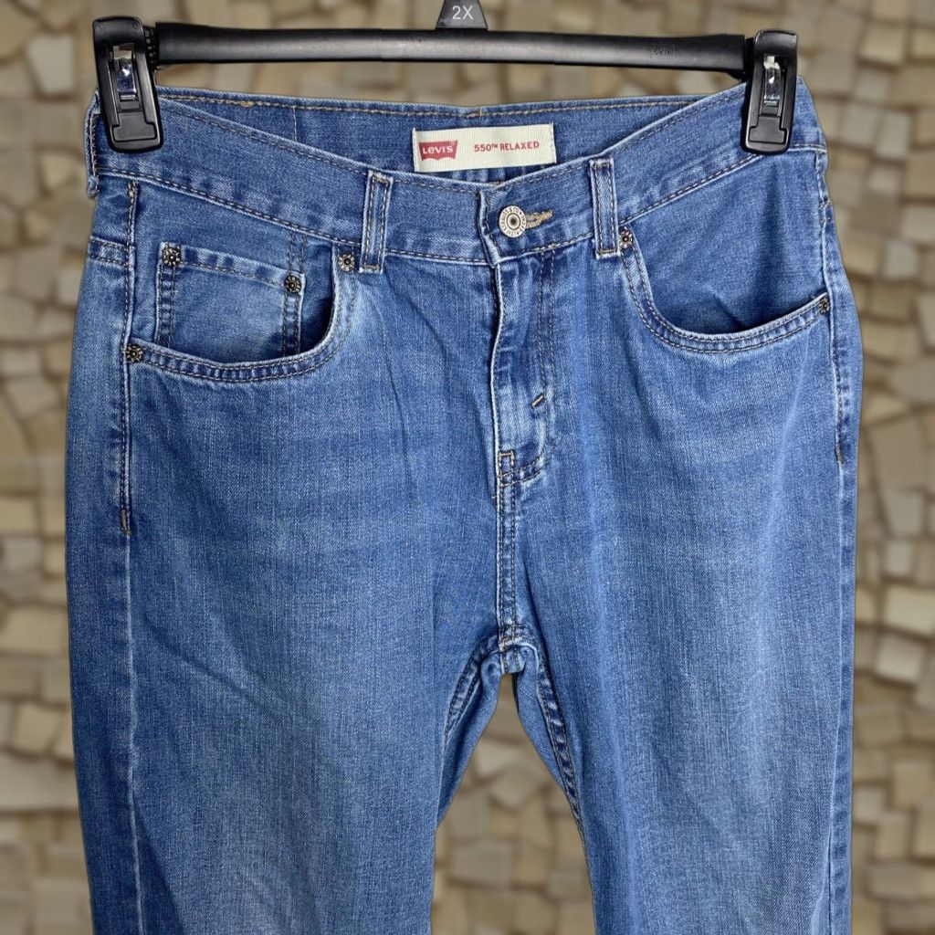 Levi's Levi’s 550 Jeans Straight 30x30 Medium Wash Blue Mens Regular 5-Pocket Denim Zip Closure Size US 30 / EU 46 - 1 Thumbnail