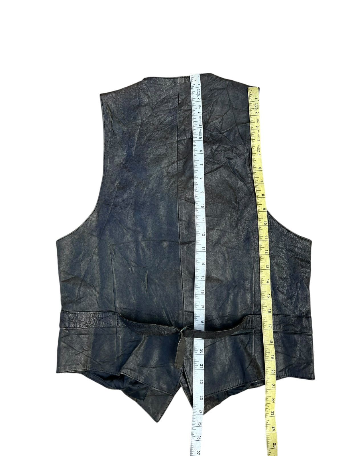 Comme des Garcons Vintage 80s 90s Homme CDG Patina Black Leather Vest Size US S / EU 44-46 / 1 - 6 Thumbnail