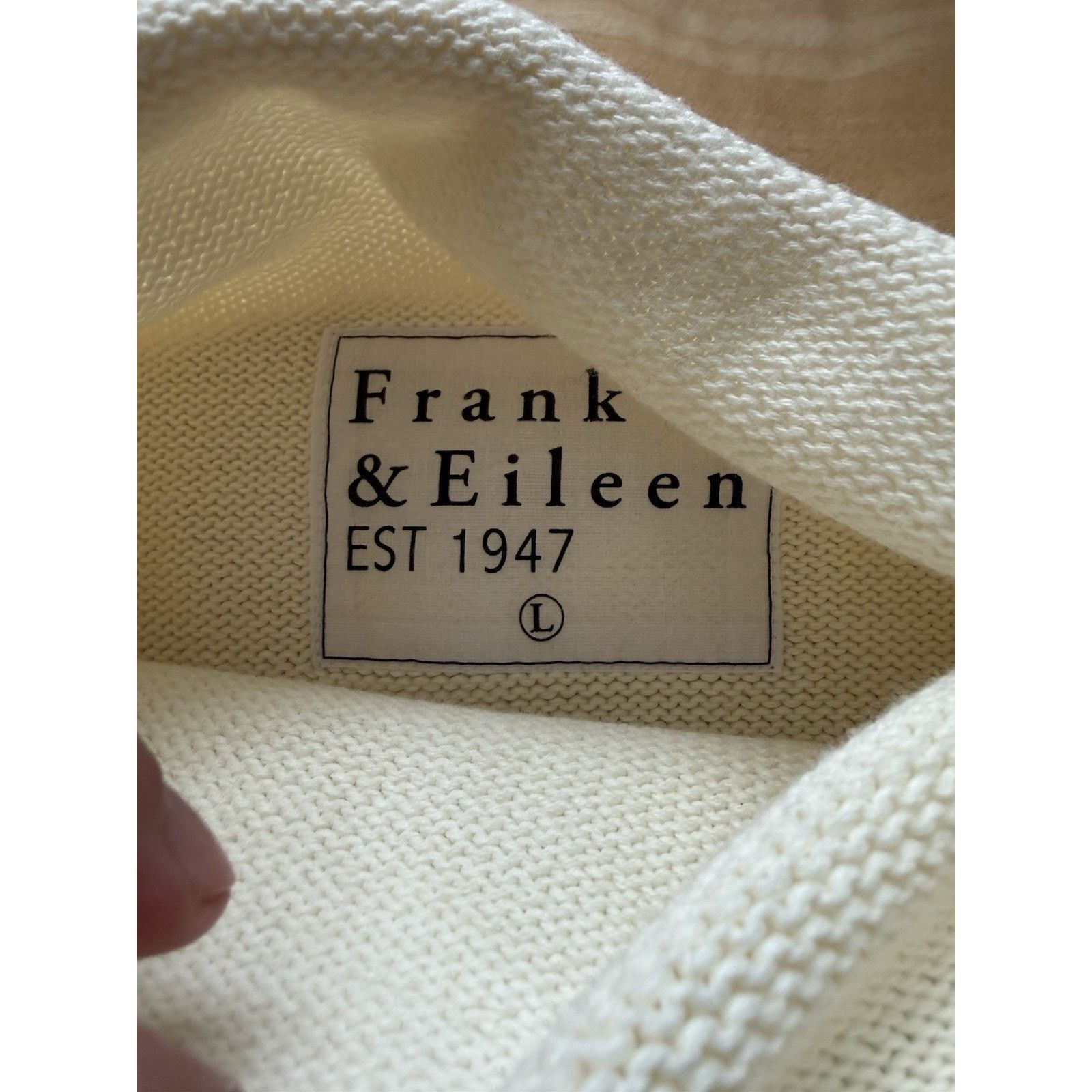 Frank & Eileen frank eileen Monterey Rolled Funnel Neck Sweater Cream Knit Size L / US 10 / IT 46 - 3 Thumbnail