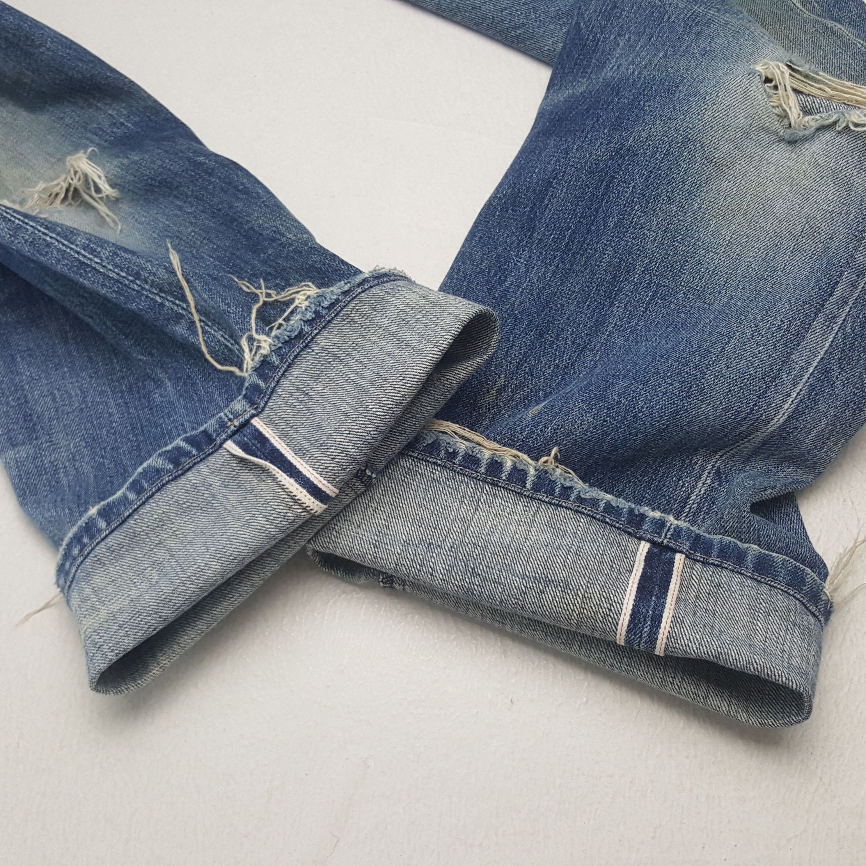 Levi's × Vintage Vintage Levi's Selvedge American Distressed Denim Jeans Size US 32 / EU 48 - 14 Thumbnail