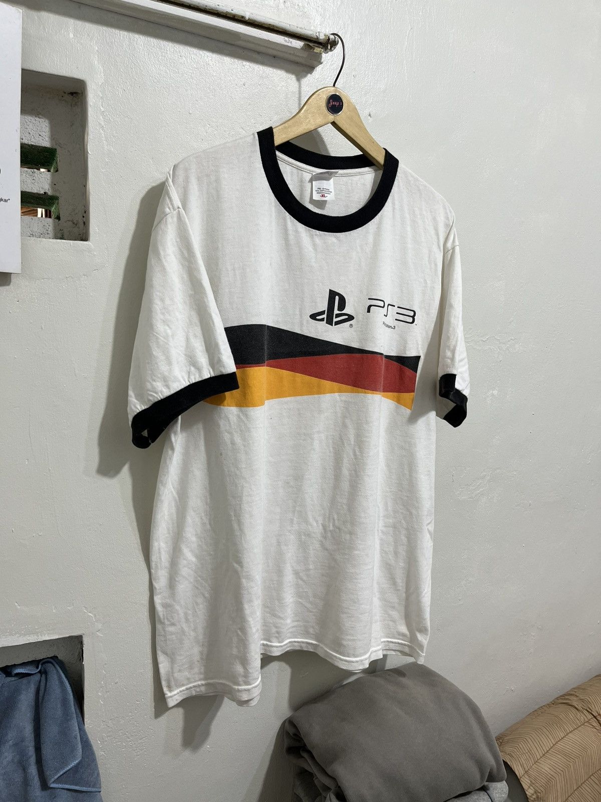 Playstation Vintage PlayStation 3 Logo Promo Tshirt Ringger Tee Size US XL / EU 56 / 4 - 6 Thumbnail