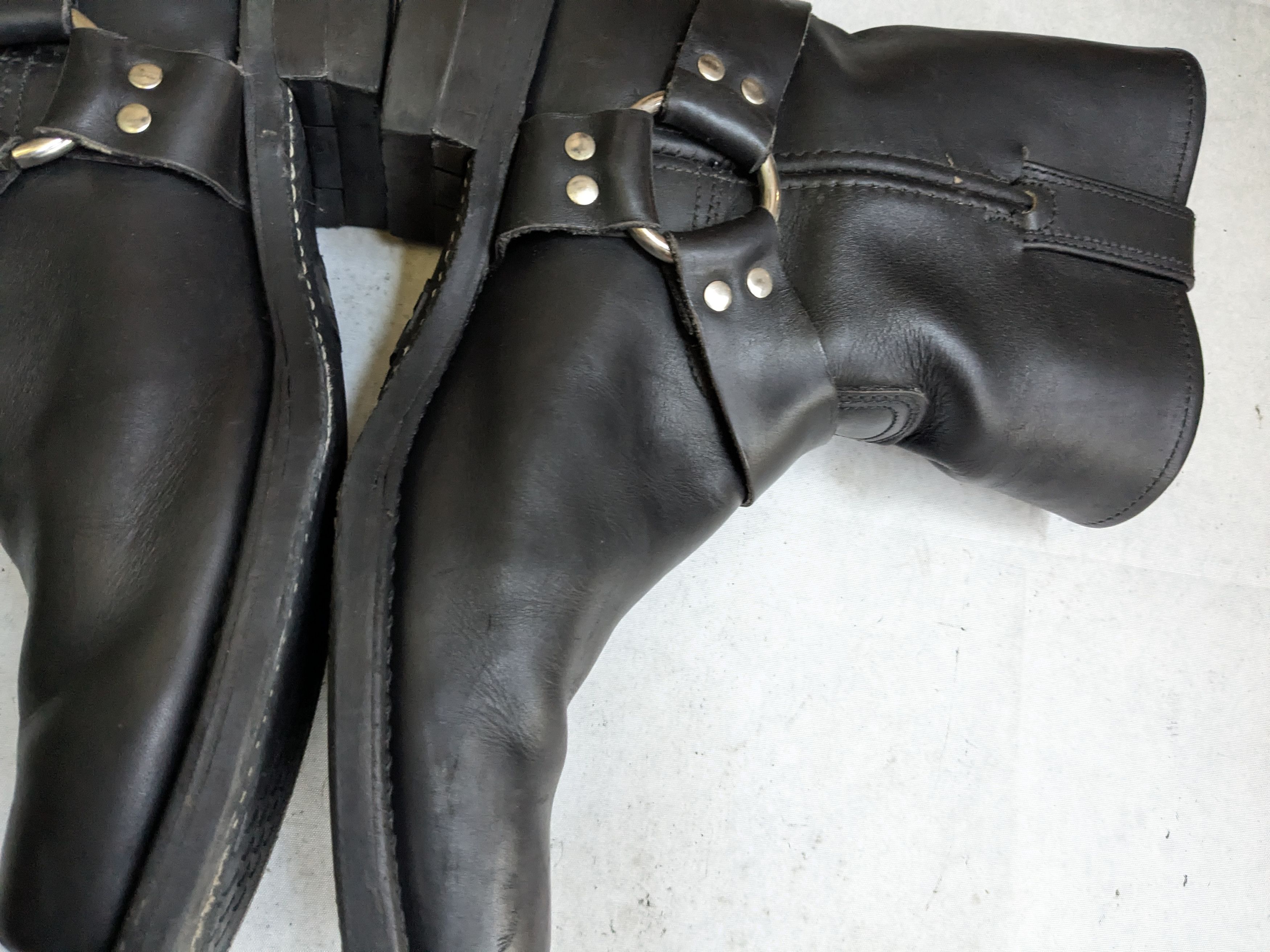 Frye Frye Harness Boots Black 11 M Leather Buckle Size US 11 / EU 44 - 14 Thumbnail
