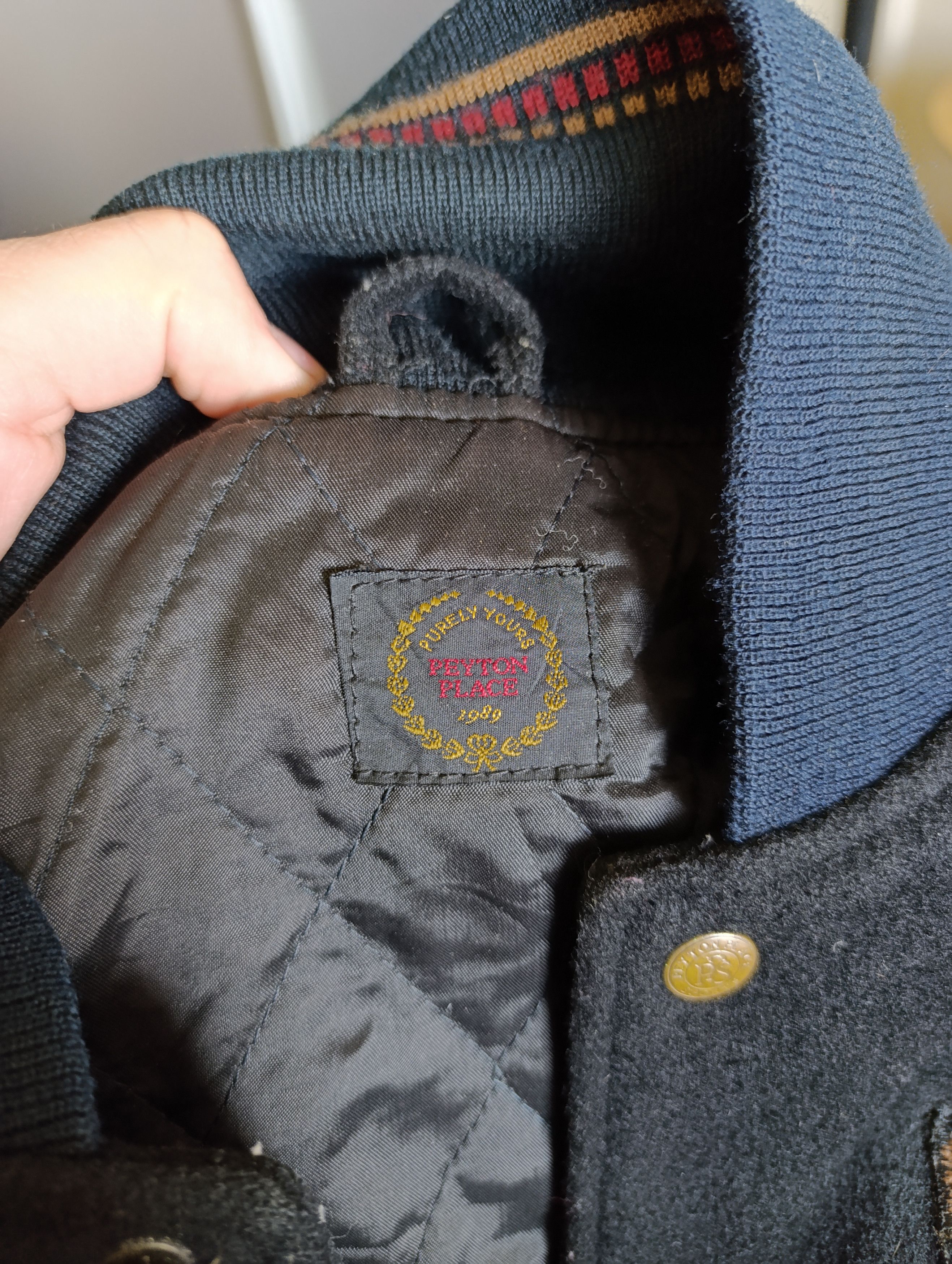 PPFM PEYTON PLACE LEATHER SKI CLUB WOOL BOMBER MENS