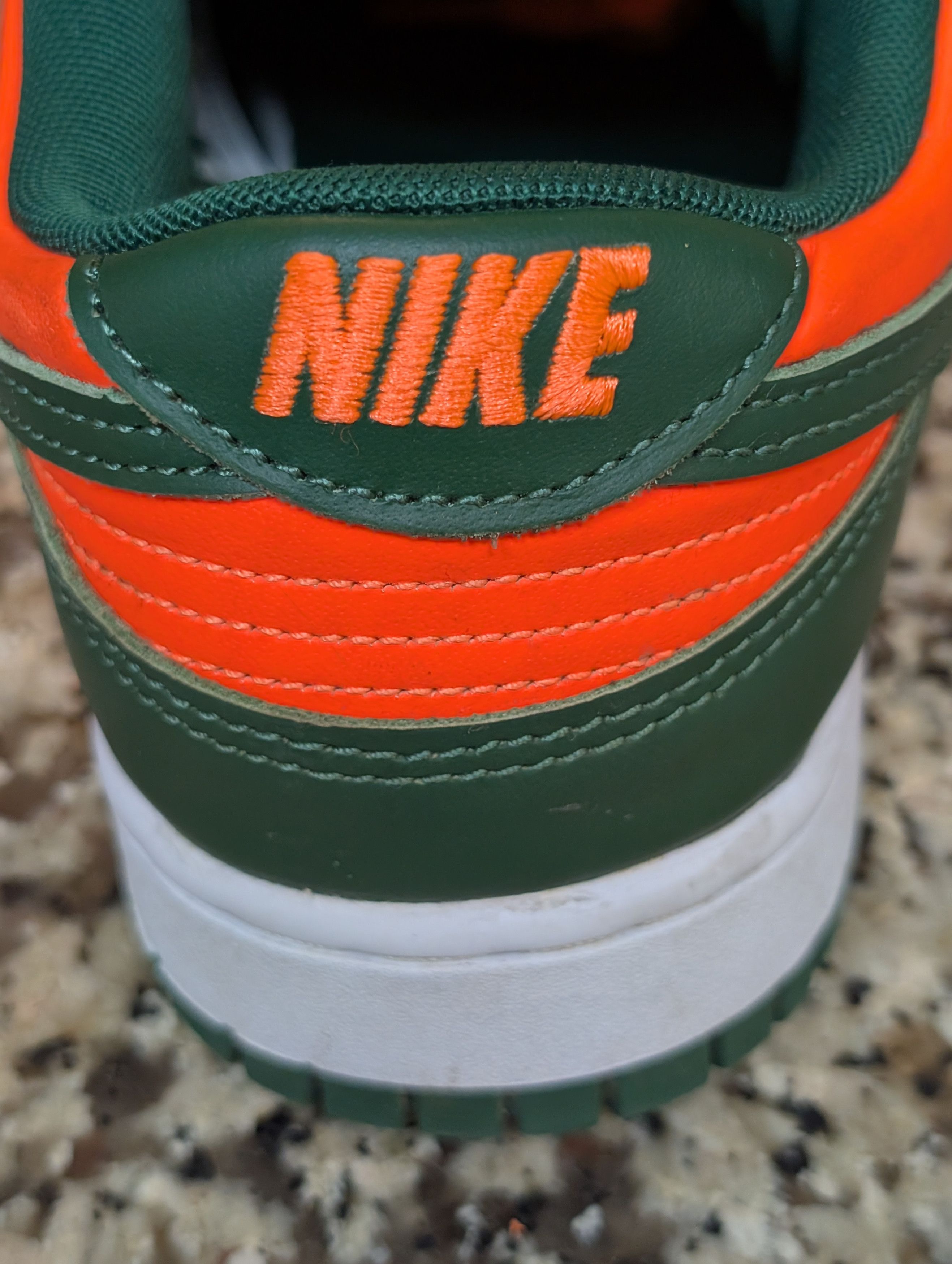 Nike Nike Dunk Low Retro " Miami Hurricanes " Size US 9.5 / EU 42-43 - 12 Thumbnail