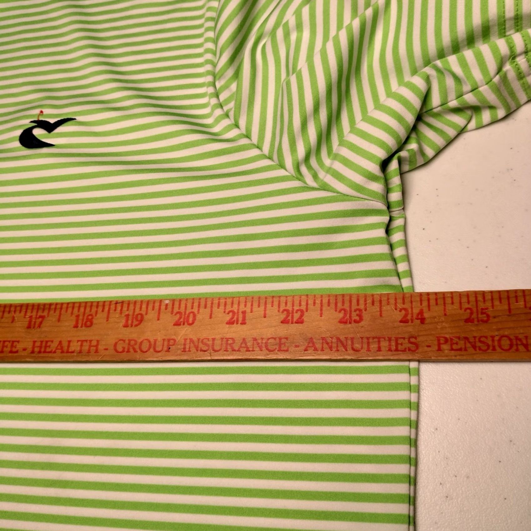 RLX Ralph Lauren Ralph Lauren RLX Polo Shirt Men L Green White Stripe Caves Valley Golf Club Embroidered Golf Polo Shirt Size US L / EU 52-54 / 3 - 5 Thumbnail