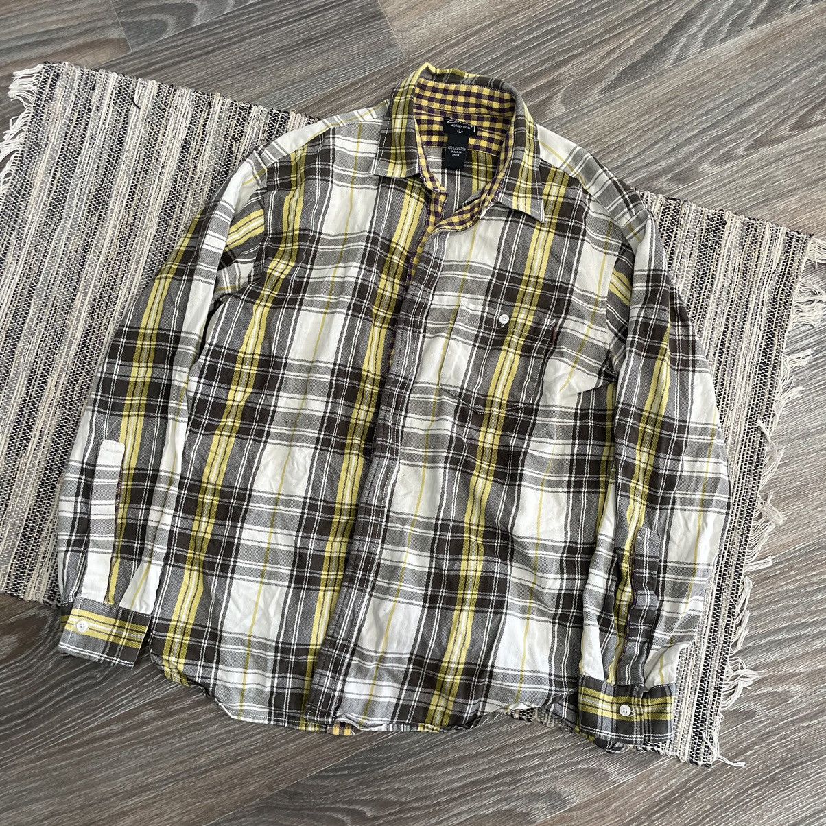 STUSSY PLAID FLANNEL SHIRT mercer rrl prl old money japan