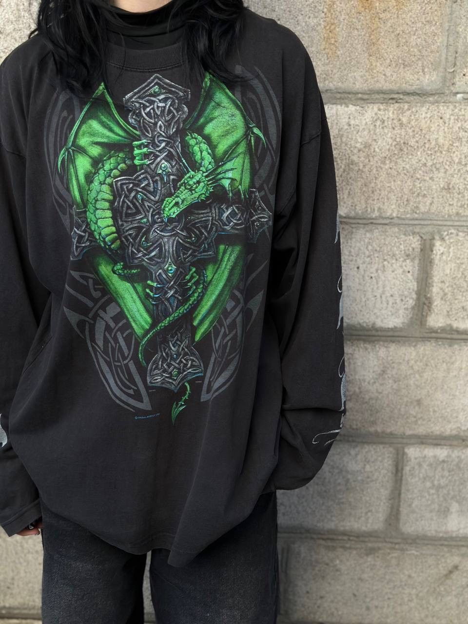 Japanese Brand VTG Adult Man Spiral Longs-levee T-shirts Band Dragon Rock Size US XXL / EU 58 / 5 - 4 Thumbnail