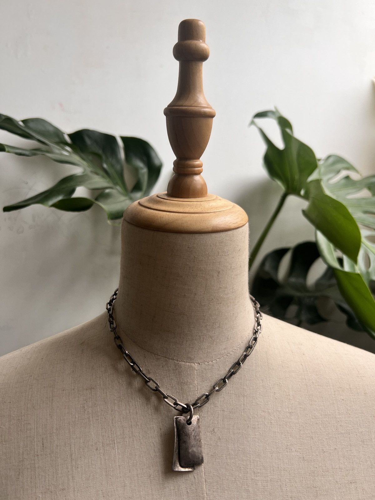 Japanese Brand Ken’s “So What” Brush Silver 925 Big Chain Necklace Size ONE SIZE - 1 Thumbnail