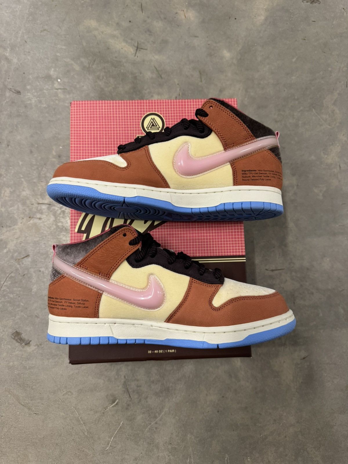 Nike × Social Status Nike Dunk Mid Social Status Chocolate Milk Size 8 Size US 8 / EU 41 - 3 Thumbnail
