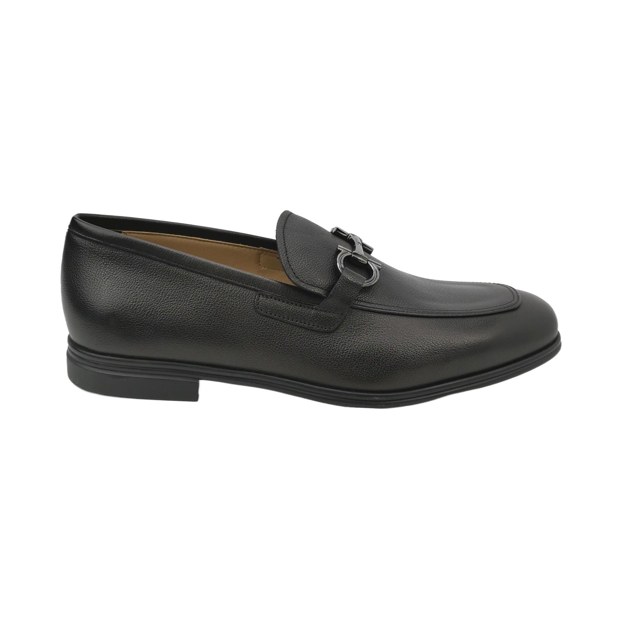 Salvatore Ferragamo Salvatore Ferragamo Gancini Pebbled Leather Loafers 9.5 Size US 9 / EU 42 - 1 Thumbnail