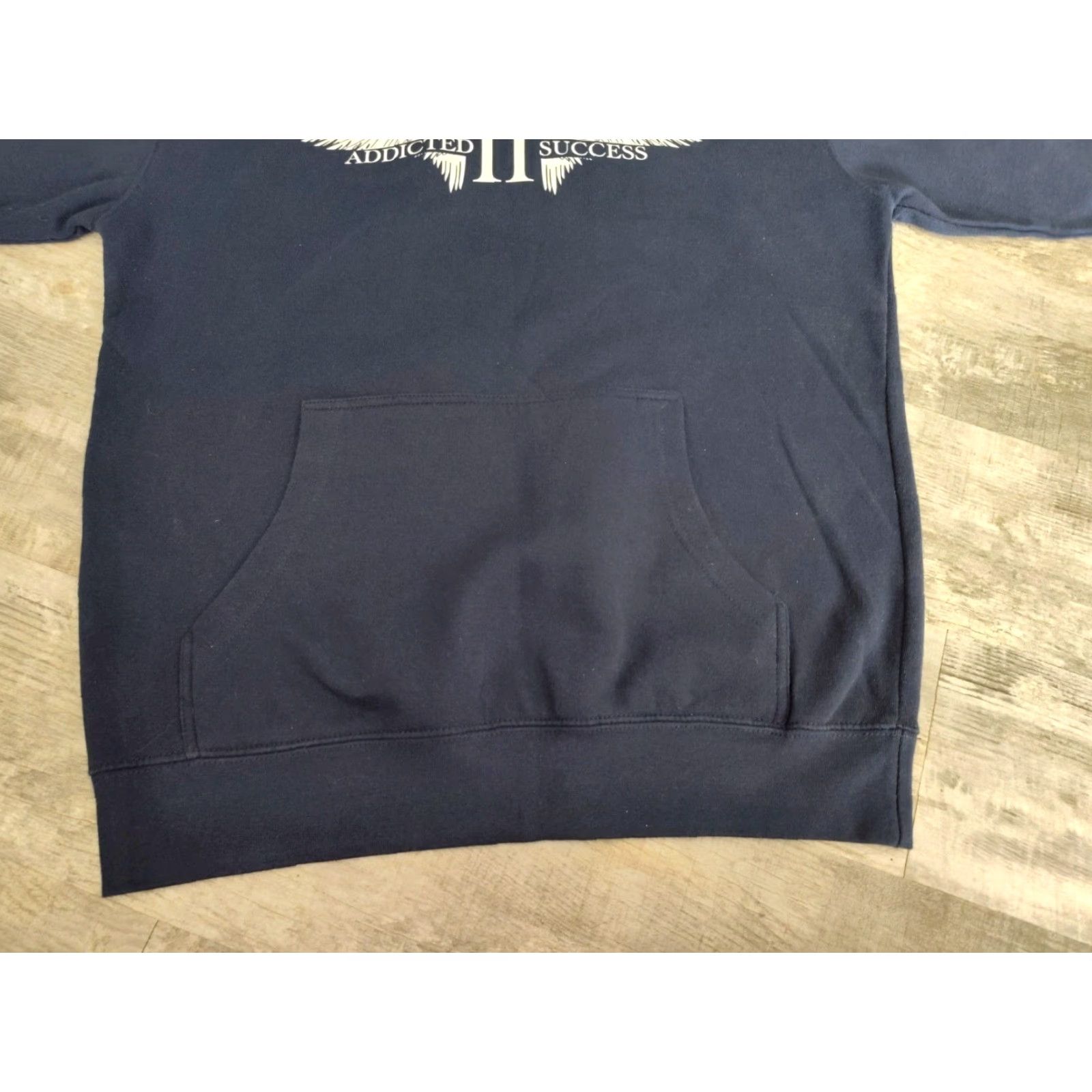 Vintage VINTAGE Addicted II Success Mens Hoodie Fleece Pullover 100% Cotton USA Made Navy Blue Graphic Print Casual Activewear M Size US M / EU 48-50 / 2 - 5 Thumbnail