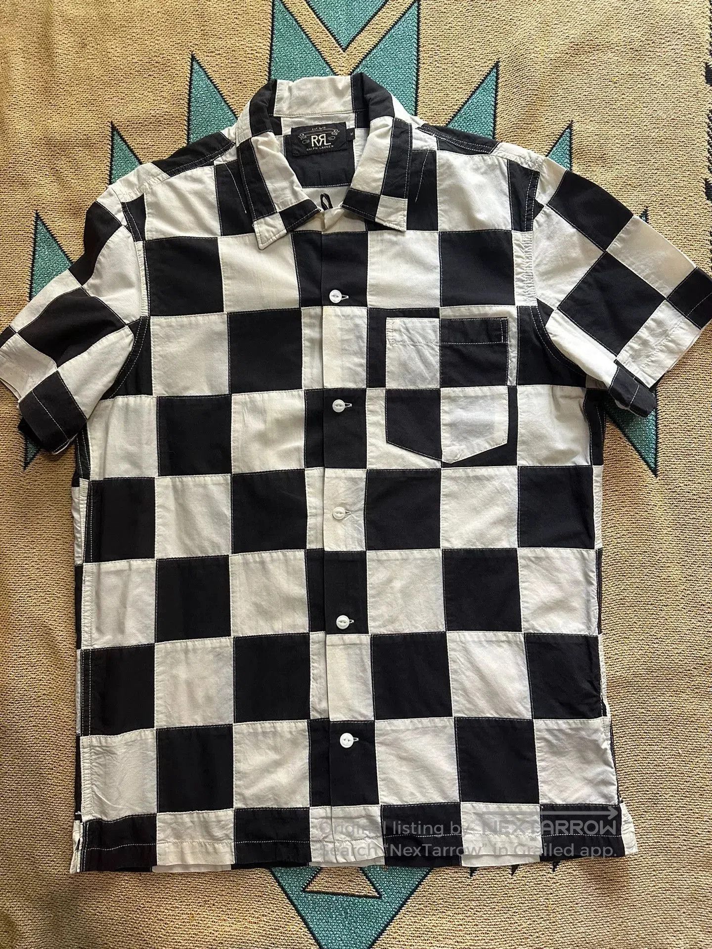 RRL Ralph Lauren RRL Vintage Checkered Patchwork Shirt. Size US M / EU 48-50 / 2 - 2 Thumbnail