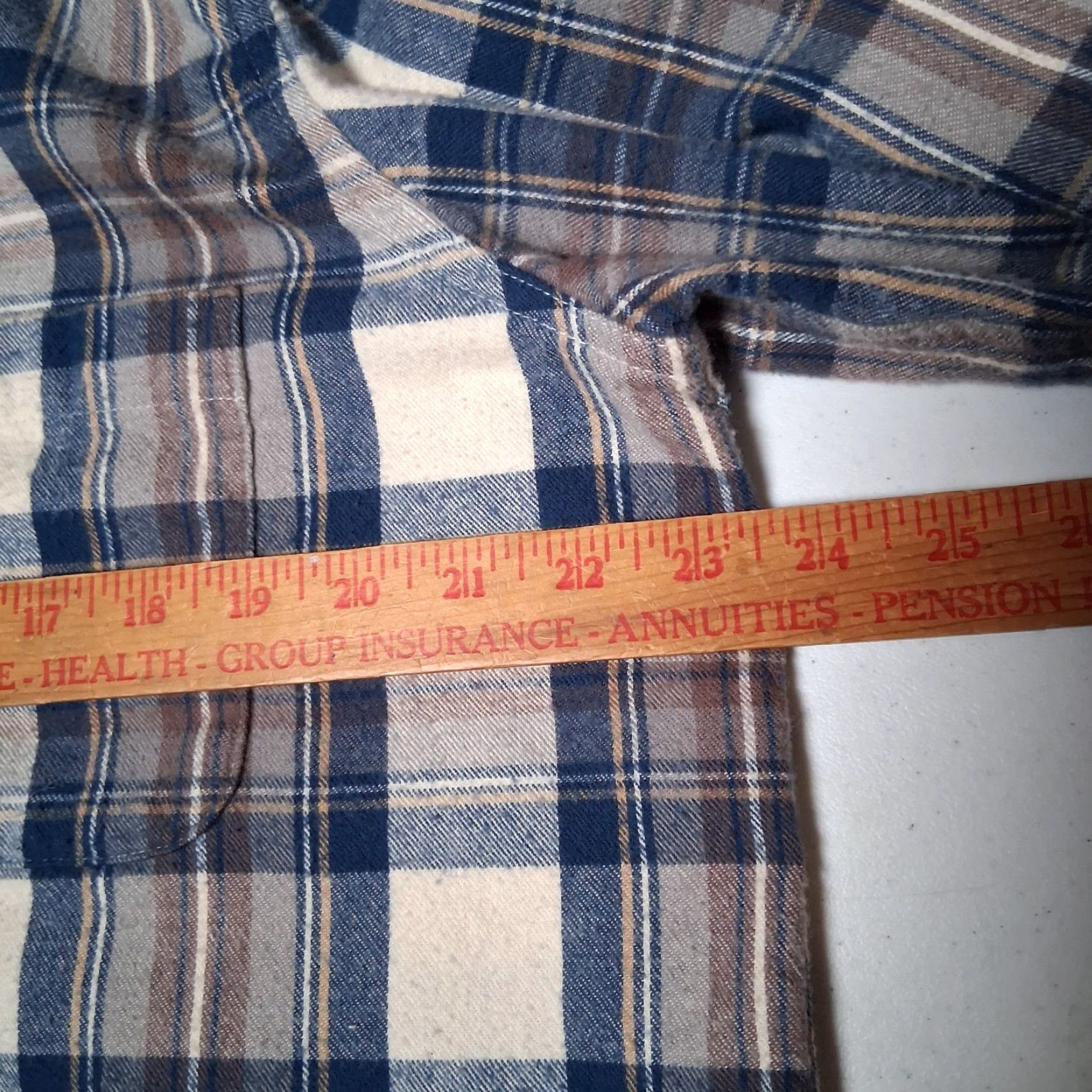 Vintage L.L. Bean Flannel Shirt Men XL Blue Tan Scotch Plaid Tartan Classic 508276 Size US XL / EU 56 / 4 - 6 Thumbnail
