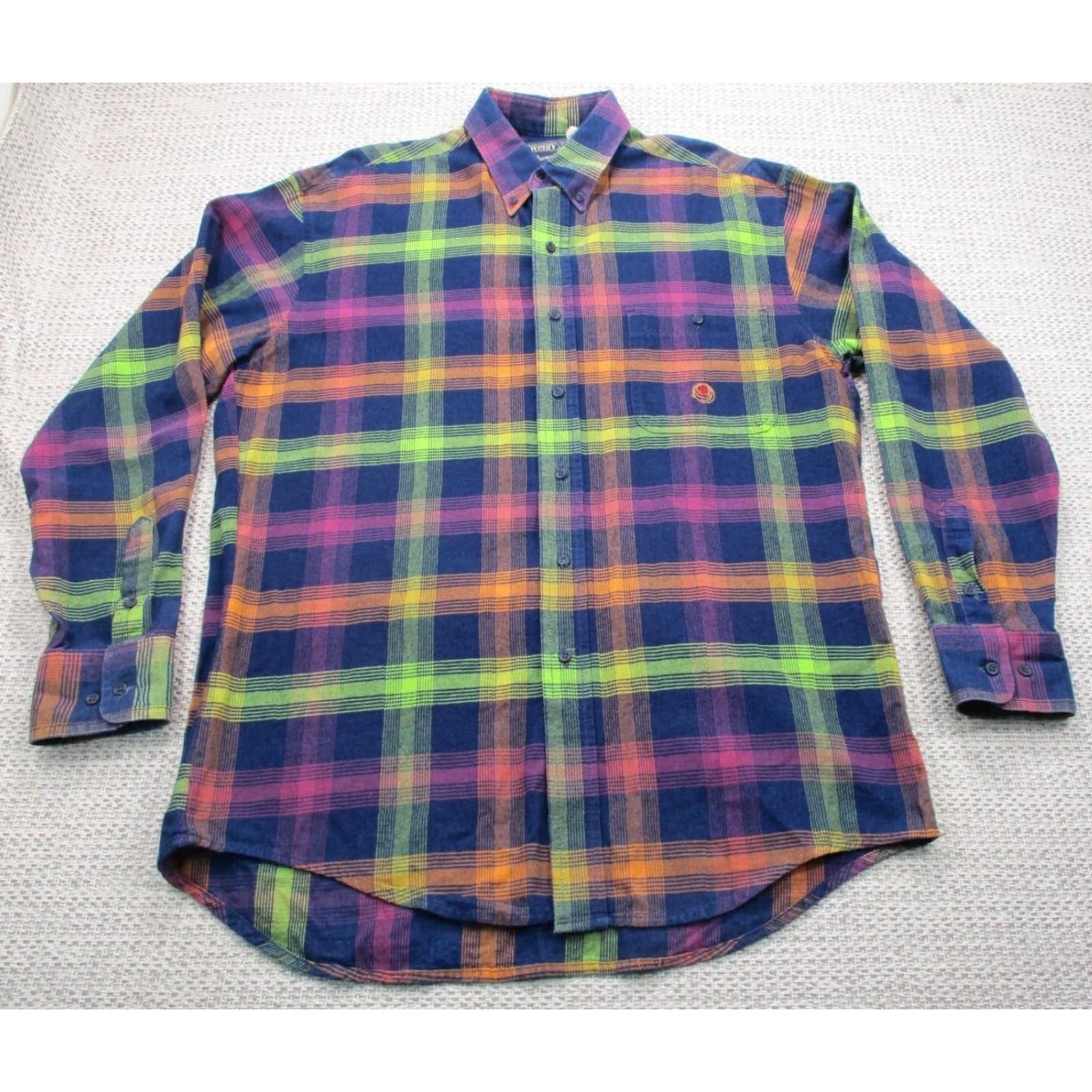 Wrangler VINTAGE Wrangler Twenty-X Shirt Mens L Button-Up Long Sleeve Plaid Western USA Size US L / EU 52-54 / 3 - 2 Thumbnail
