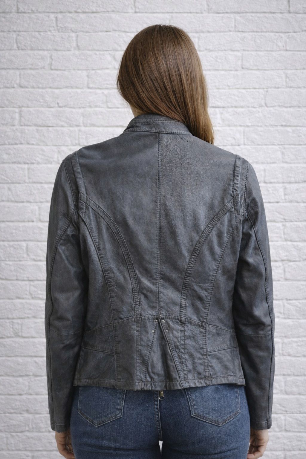 Other Oakwood OKWD Women’s Leather Jacket Grey Size L Size L / US 10 / IT 46 - 3 Thumbnail