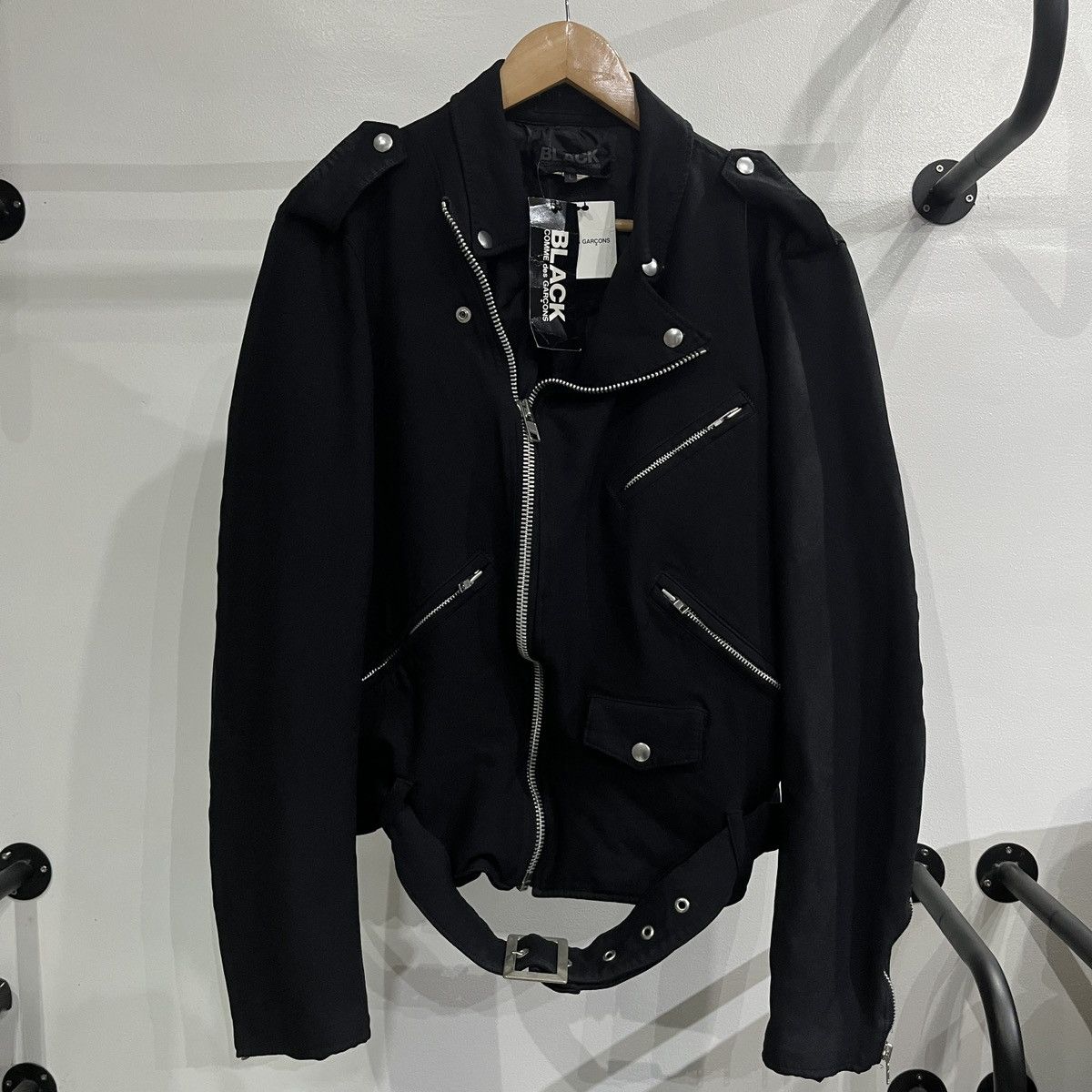 Comme des Garcons Black Black Comme des Garcons Biker Jacket Size US L / EU 52-54 / 3 - 1 Thumbnail
