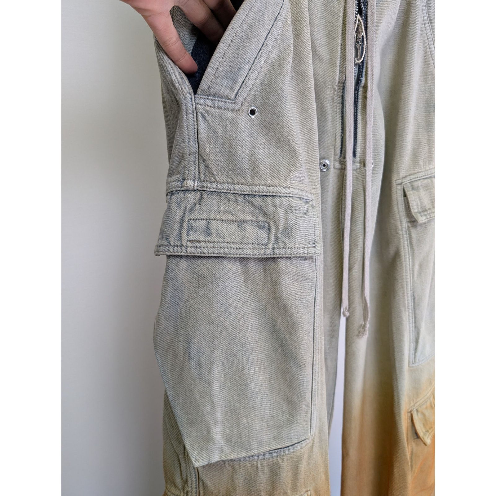 Rick Owens Drkshdw o1rshd1 Double Cargo Jumbo Belas Trouser Sky/Orange Degrade Size US 32 / EU 48 - 10 Thumbnail