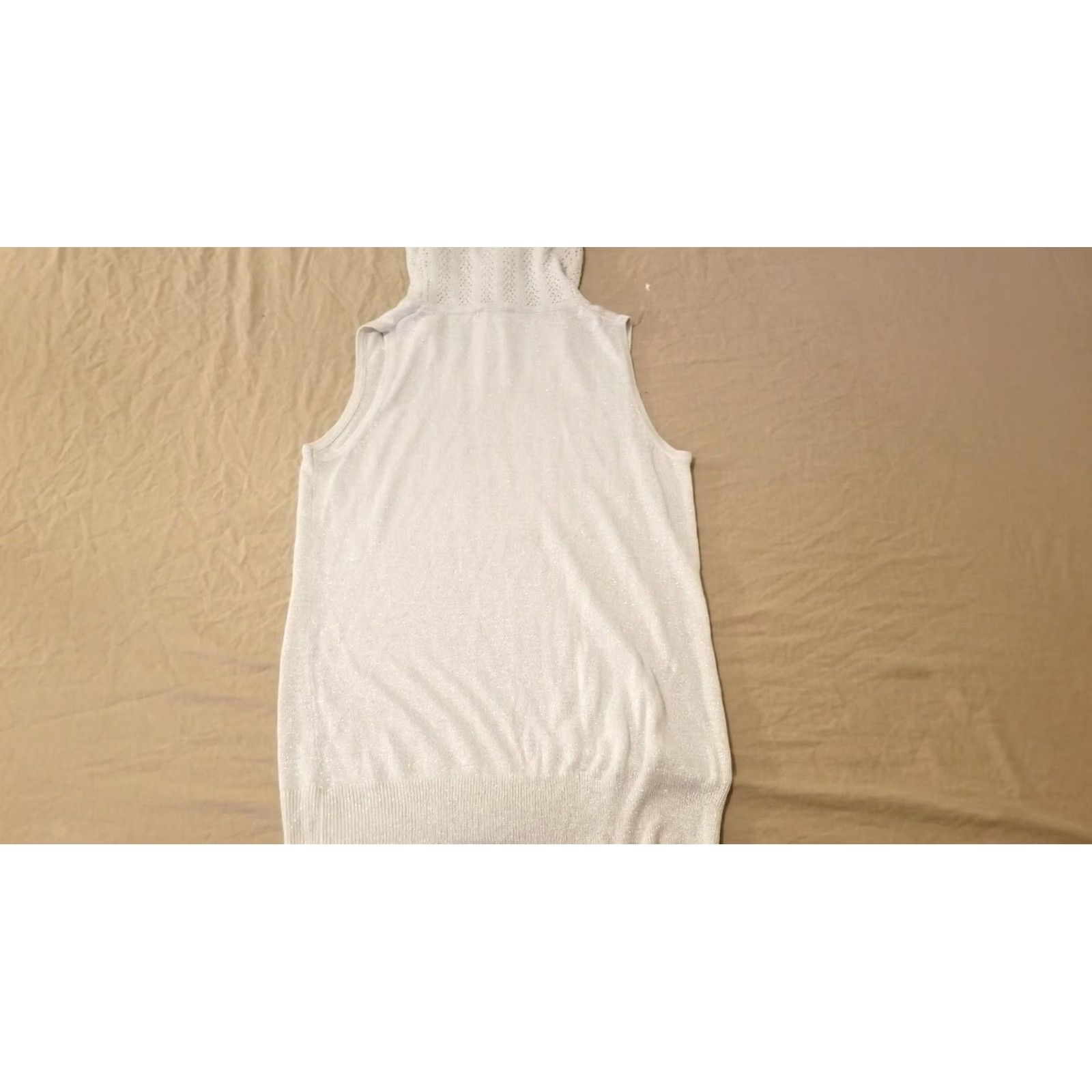 Vintage Chico's Womens Sleeveless Sweater 1 Ivory Cotton Pullover Size 1 Size XS / US 0-2 / IT 36-38 - 7 Thumbnail