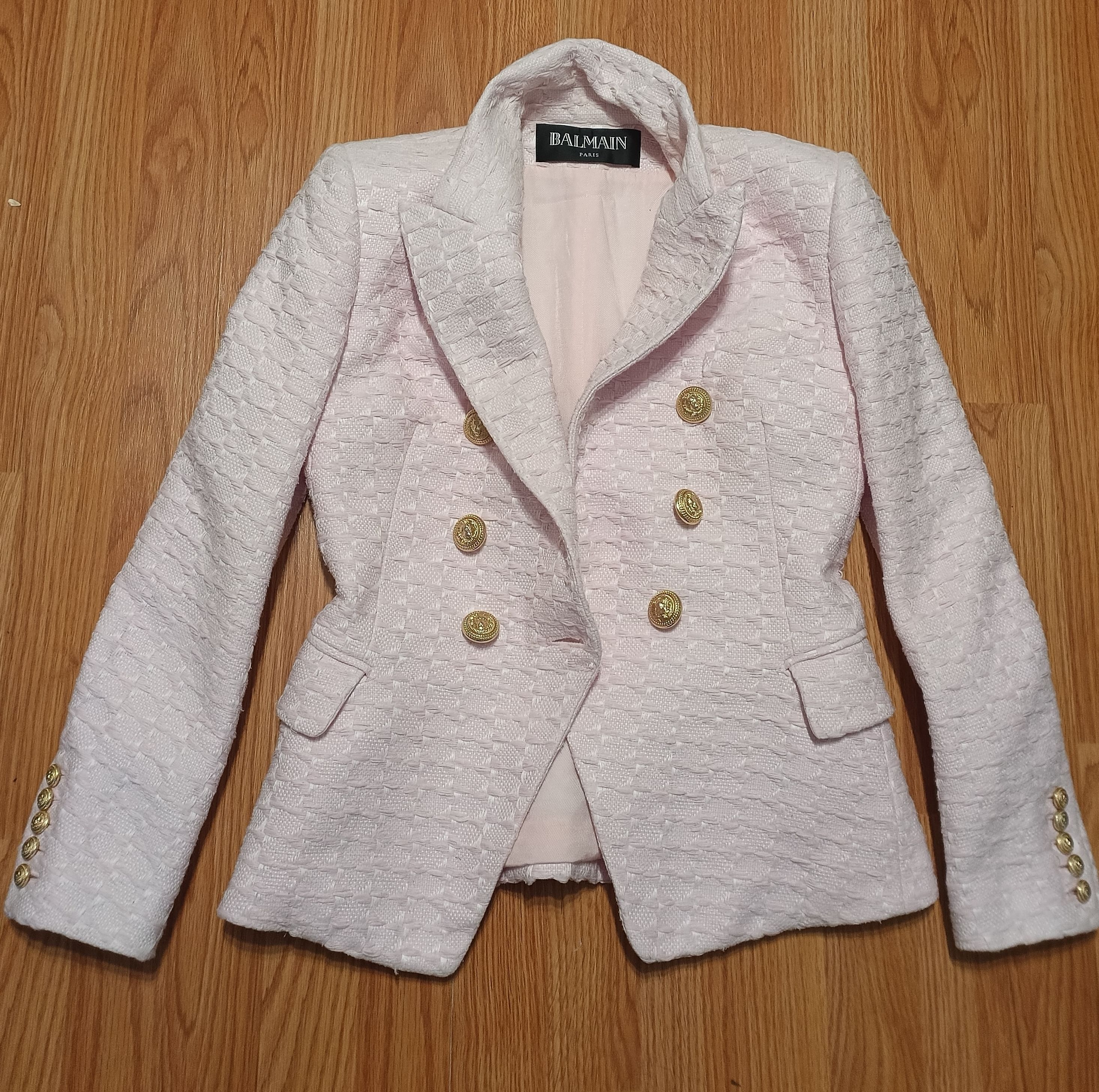 Balmain Balmain Pink Tweed Six Button Blazer Jacket EU40 Size M / US 6-8 / IT 42-44 - 12 Thumbnail