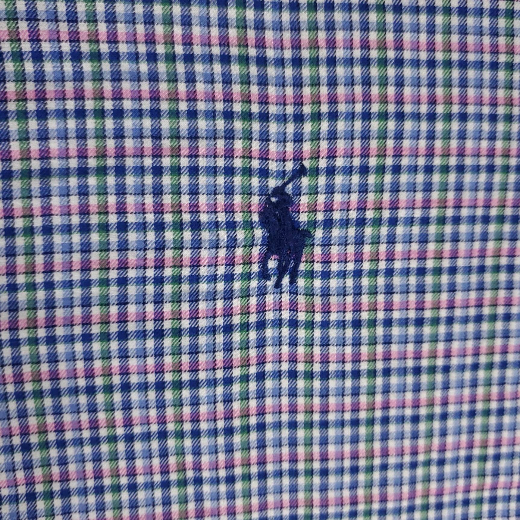 Ralph Lauren Ralph Lauren Shirt Mens Large Blue Pink Check Button Up Long Sleeve Casual Formal Business Party/Cocktail Workwear Size US L / EU 52-54 / 3 - 2 Thumbnail