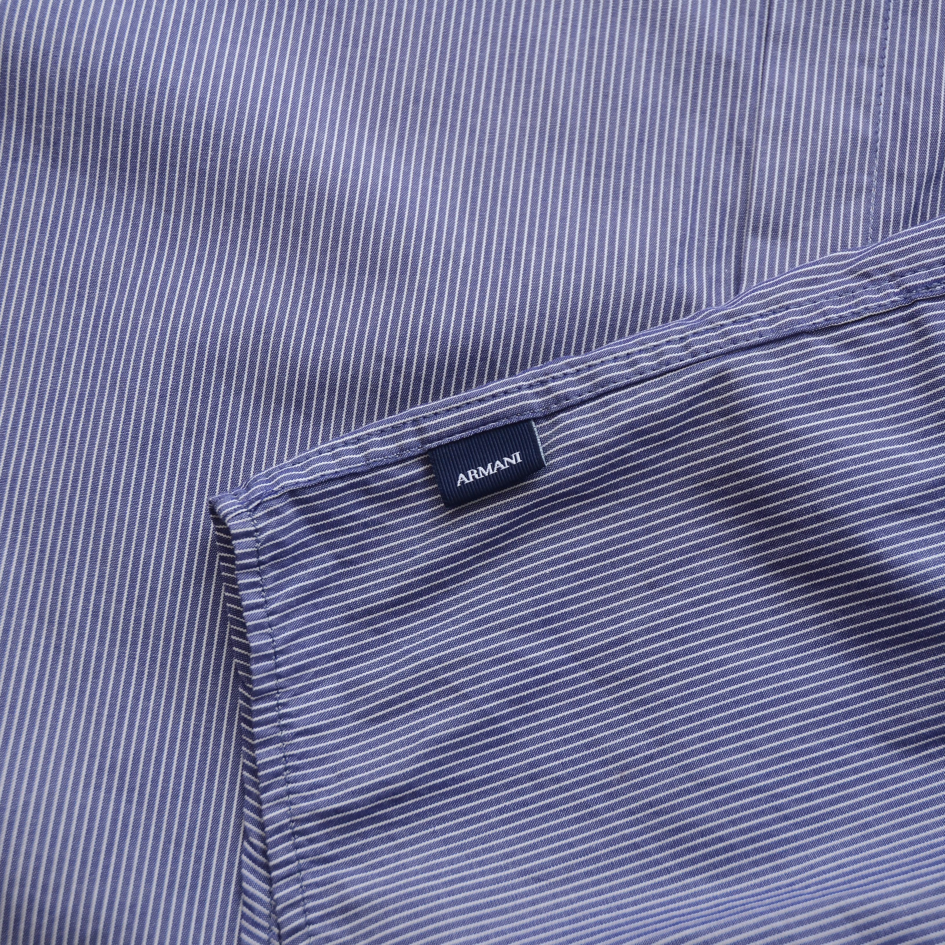 Armani Y2K Armani Jeans Striped Cotton Shirt XL–XXL Logo Casual Size US XL / EU 56 / 4 - 7 Thumbnail