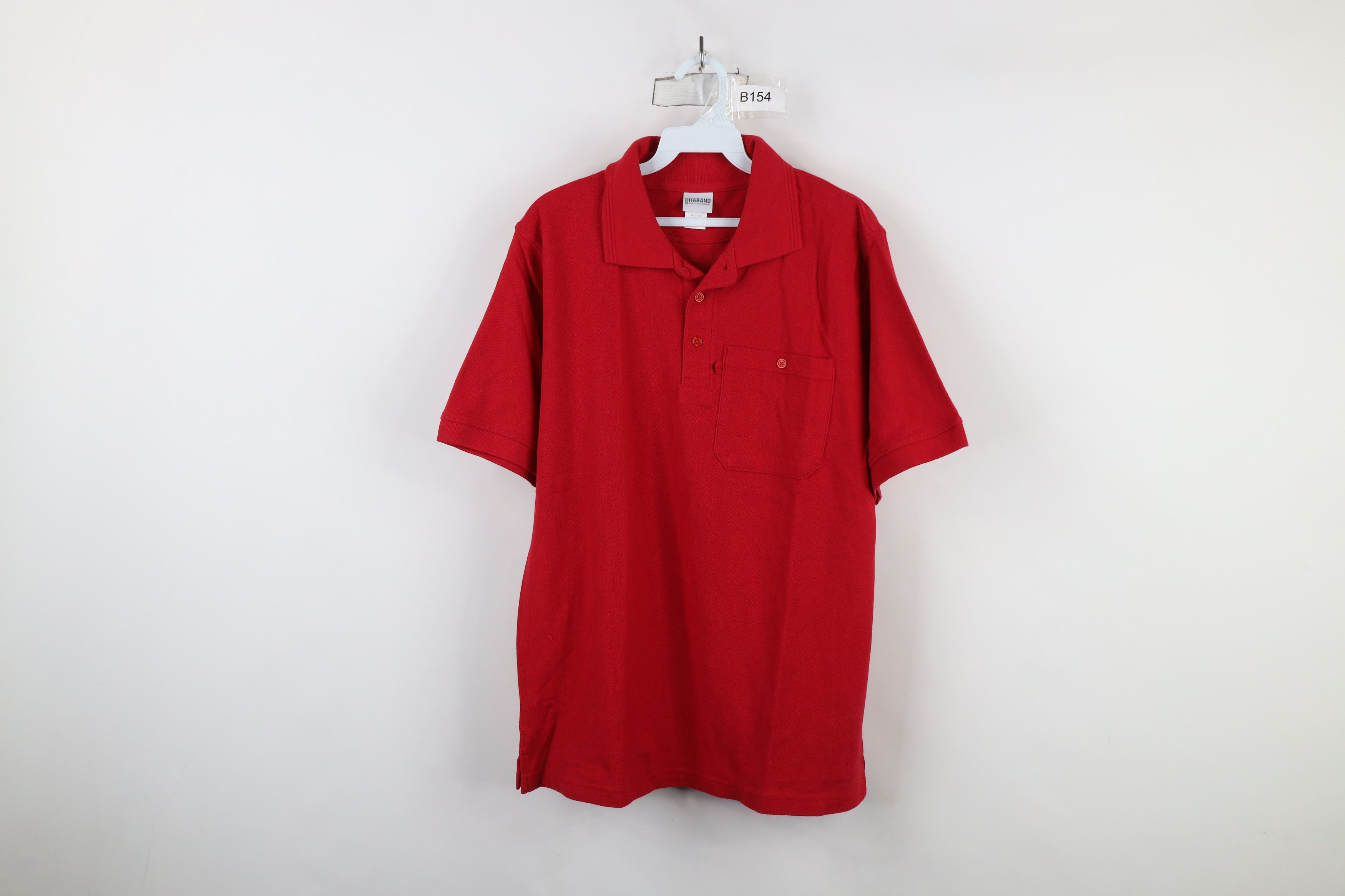 Vintage Vintage 90s Streetwear Blank Cotton Knit Golf Polo Shirt Red Size US M / EU 48-50 / 2 - 1 Thumbnail