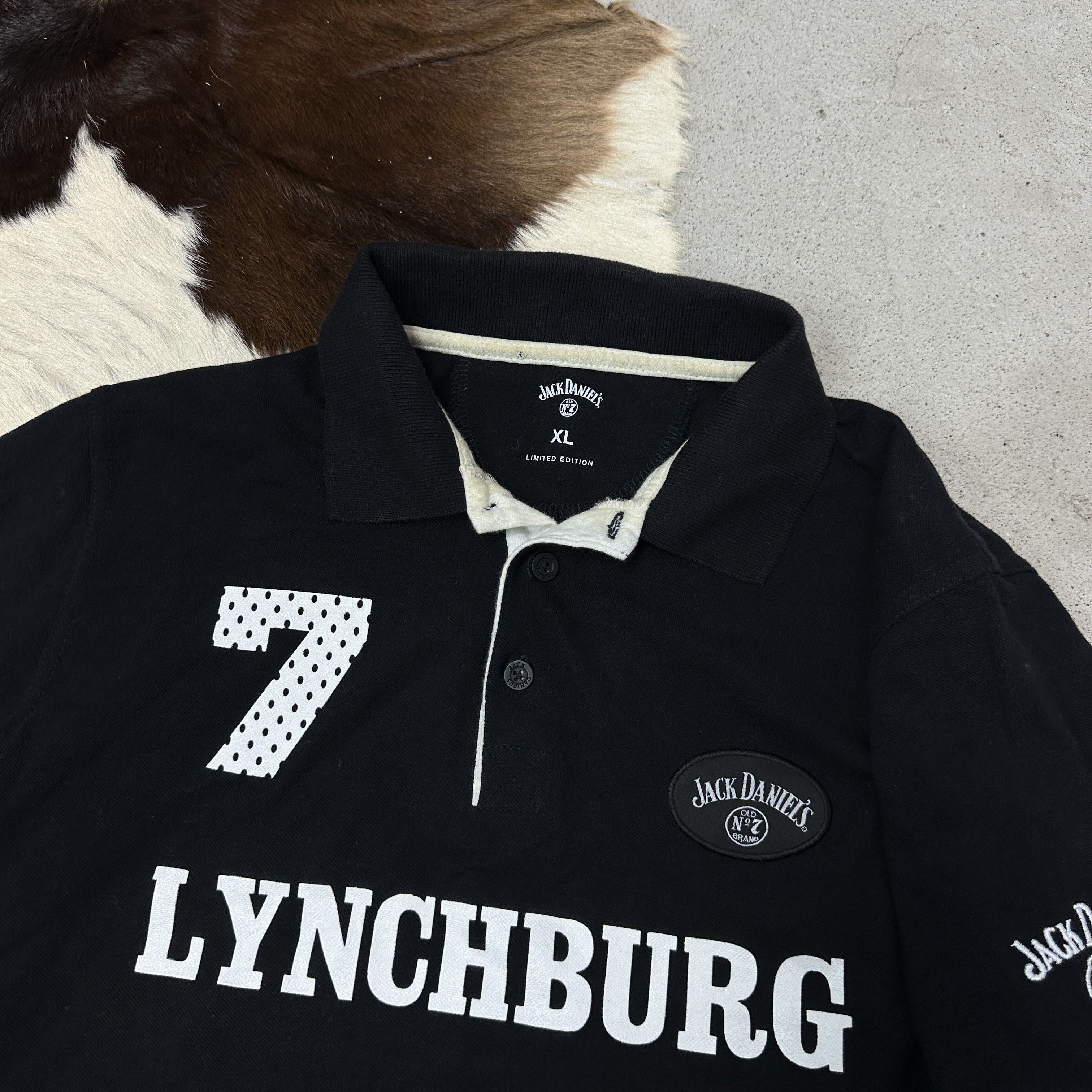 Vintage Vintage Streetwear Jack Daniels Lynchburg Polo T-shirt 00s Size US XL / EU 56 / 4 - 3 Thumbnail
