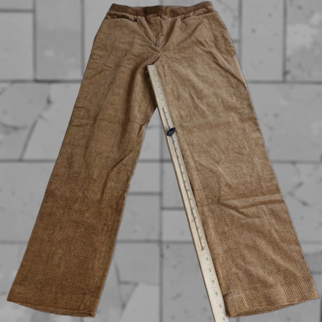 Ralph Lauren VINTAGE? LAUREN RALPH LAUREN Womens Pants 12 Brown Velour Geometric 31" Inseam 30 Dress Pants Brown Womens Regular 12 Size 34" / US 12 / IT 48 - 1 Thumbnail