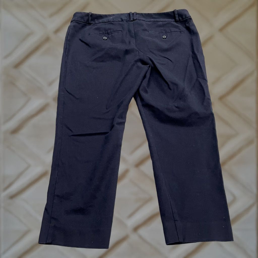 Liz Claiborne Liz Claiborne Emma Classic Cropped Pants Women 16 Petite Navy Blue 36x23 Career Size 38" / US 16 / IT 52 - 1 Thumbnail