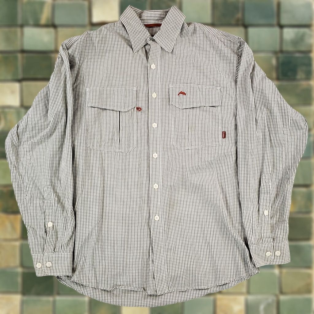 Vintage Simms Shirt Plaid Button-Down Mens M Green Size US M / EU 48-50 / 2 - 1 Thumbnail