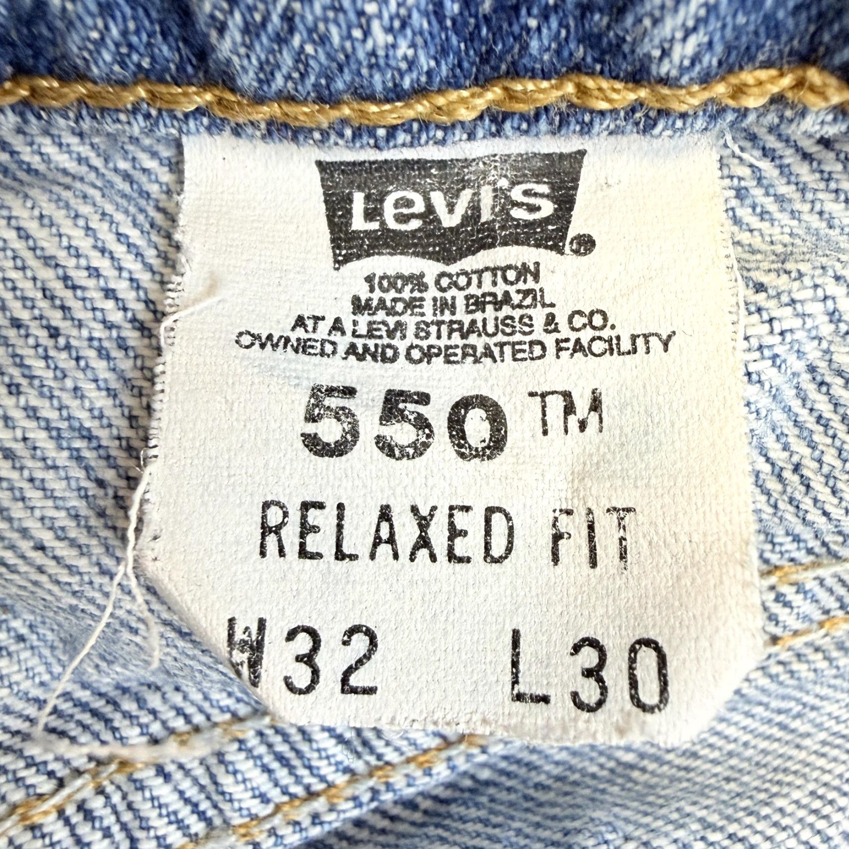 Levi's VTG Orange Tab Levi's 550 Jeans 32 x 30 Light Wash Denim Y2K USA Fabric Size US 32 / EU 48 - 6 Thumbnail