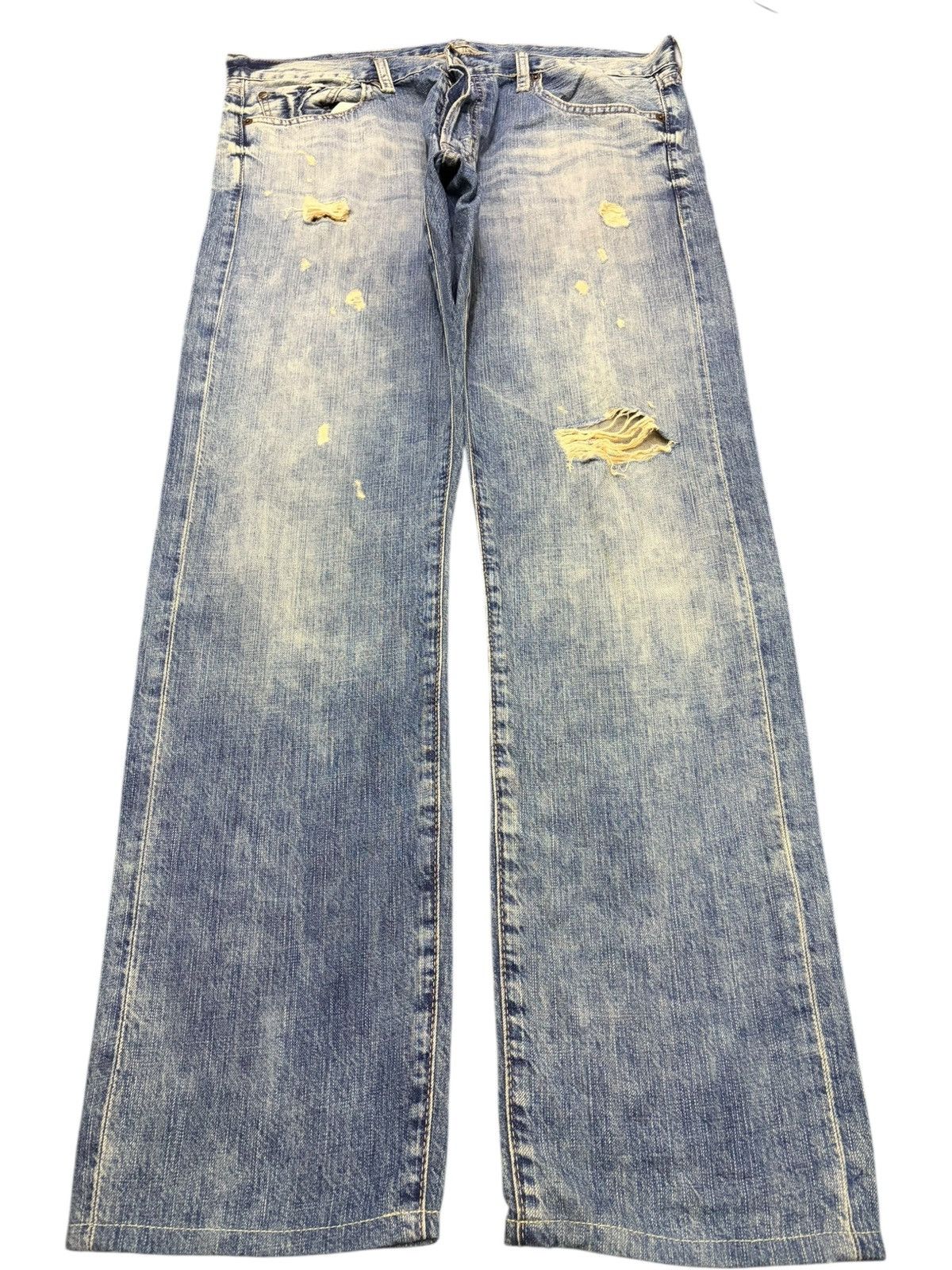 Denim & Supply Ralph Lauren Vintage Denim Supply Ralph Lauren Faded Wash Distress Jeans Size US 35 - 1 Thumbnail