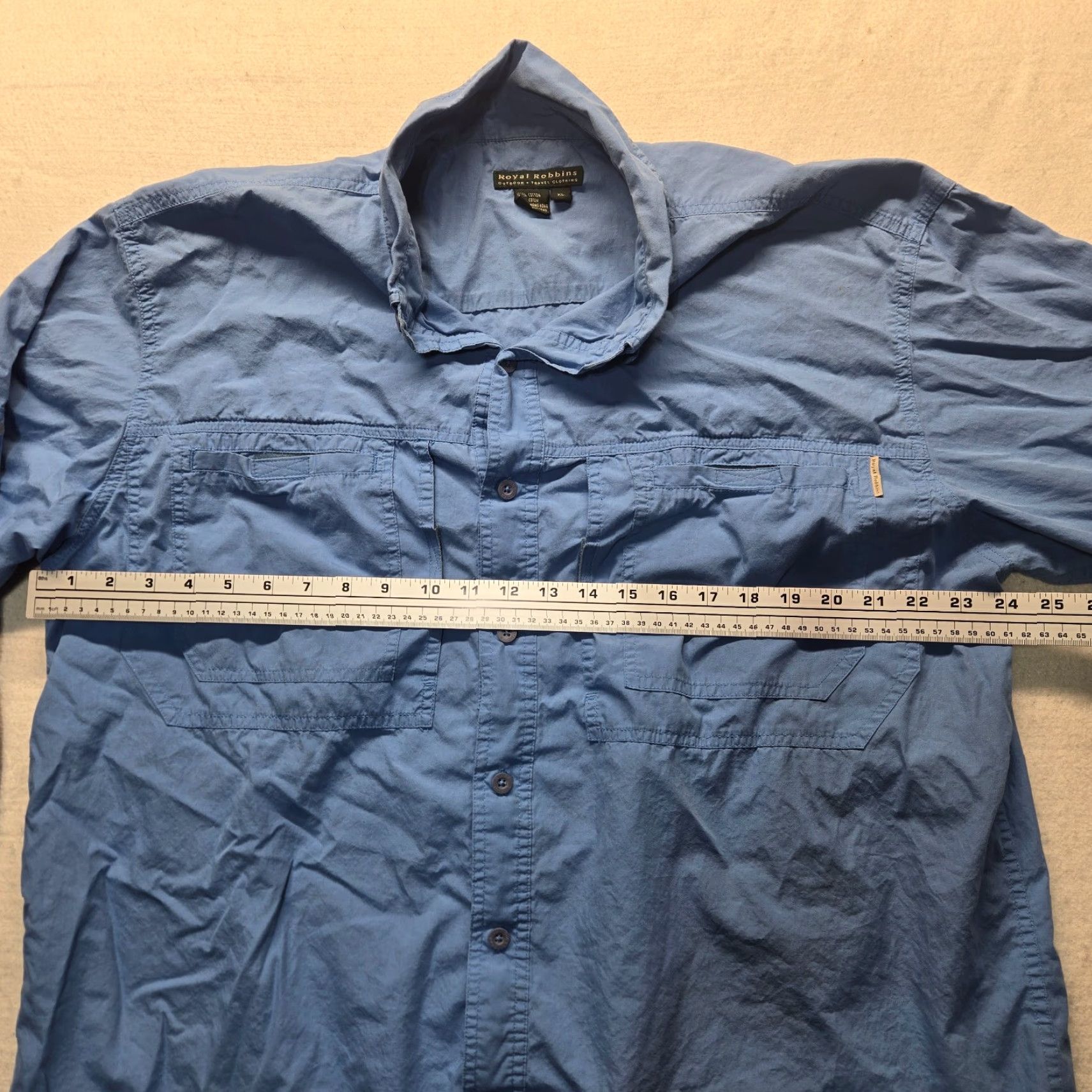 Royal Robbins Royal Robbins Solid Blue Long Sleeve Button Front Shirt XL Men’s Adult Colossal? Size US XL / EU 56 / 4 - 5 Thumbnail