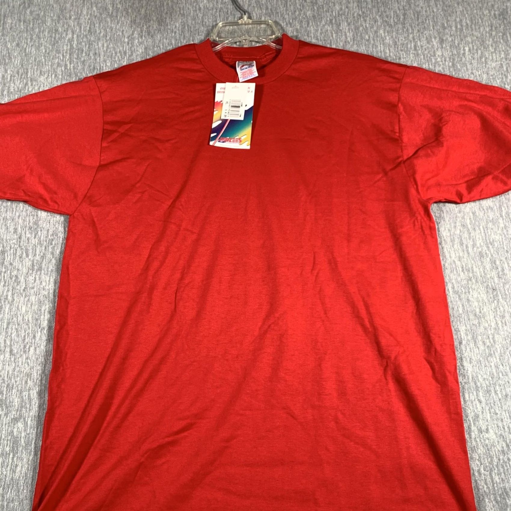 Jerzees VINTAGE Jerzees Shirt Mens XL Red 50/50 Heavyweight Blank Crewneck Short Sleeve Mens XL Red 50/50 Heavyweight Crew Neck T-Shirt Size US XL / EU 56 / 4 - 2 Thumbnail