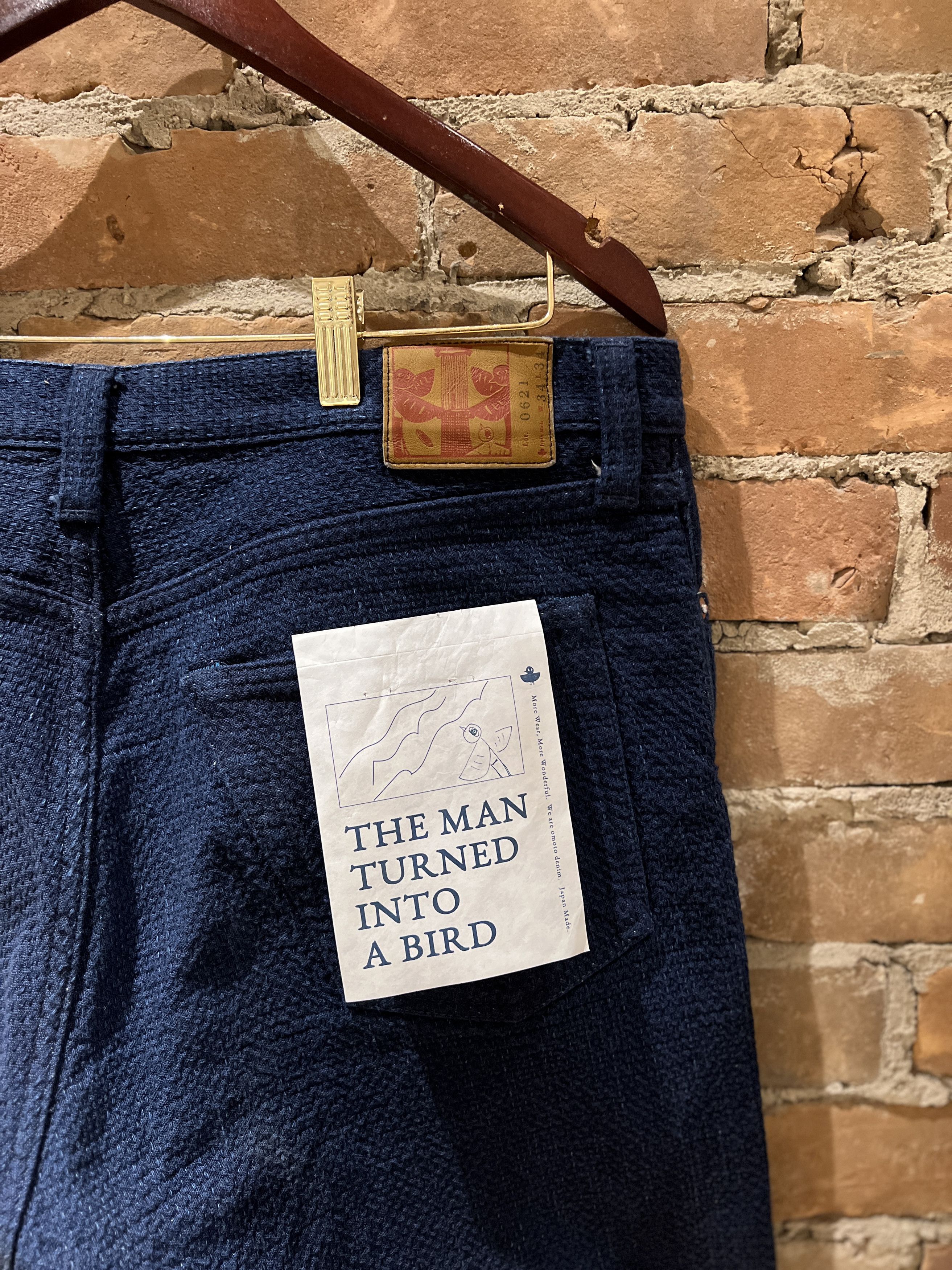 Other Omoto Denim0621 15oz Ori-Sashi Sashiko Relaxed Fit Indigo Size US 34 / EU 50 - 4 Thumbnail