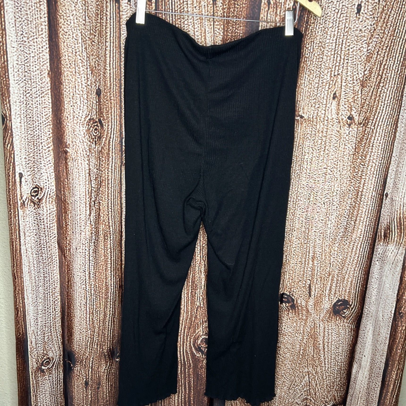 Urban Outfitters Urban Outfitters Black Womens Ribbed Flare Pants Size Large Womens Size 36" / US 14 / IT 50 - 3 Thumbnail