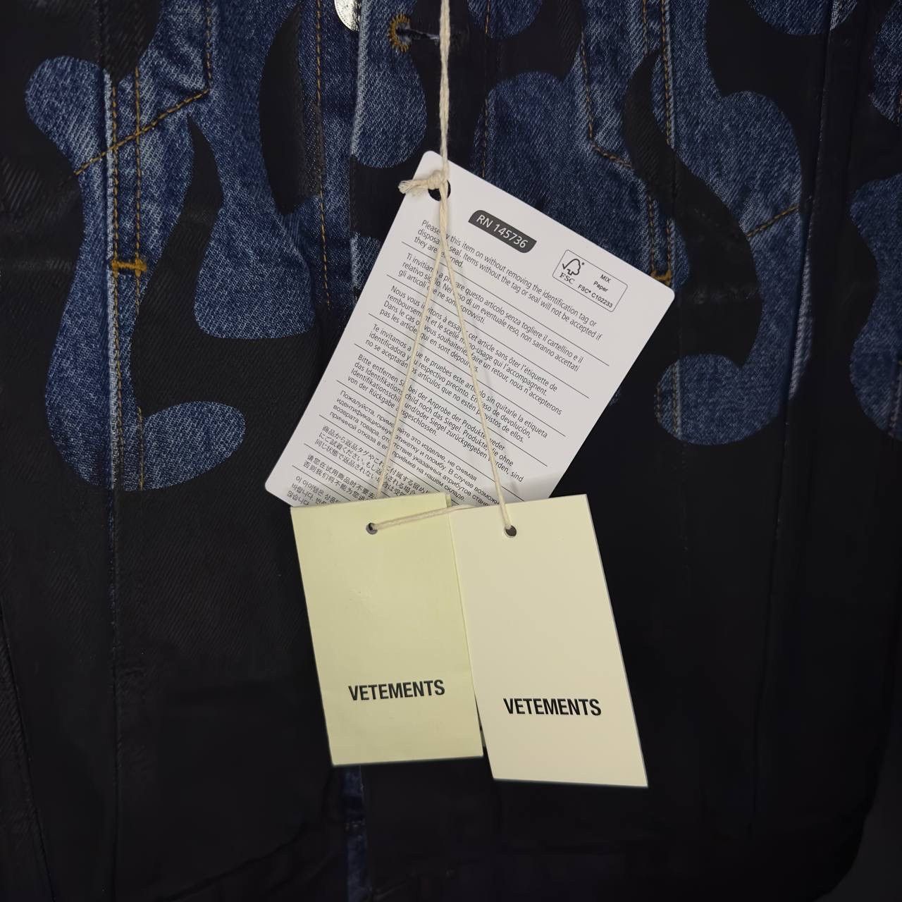 Vetements Vetements Denim Jacket Flame Size US XS / EU 42 / 0 - 4 Thumbnail