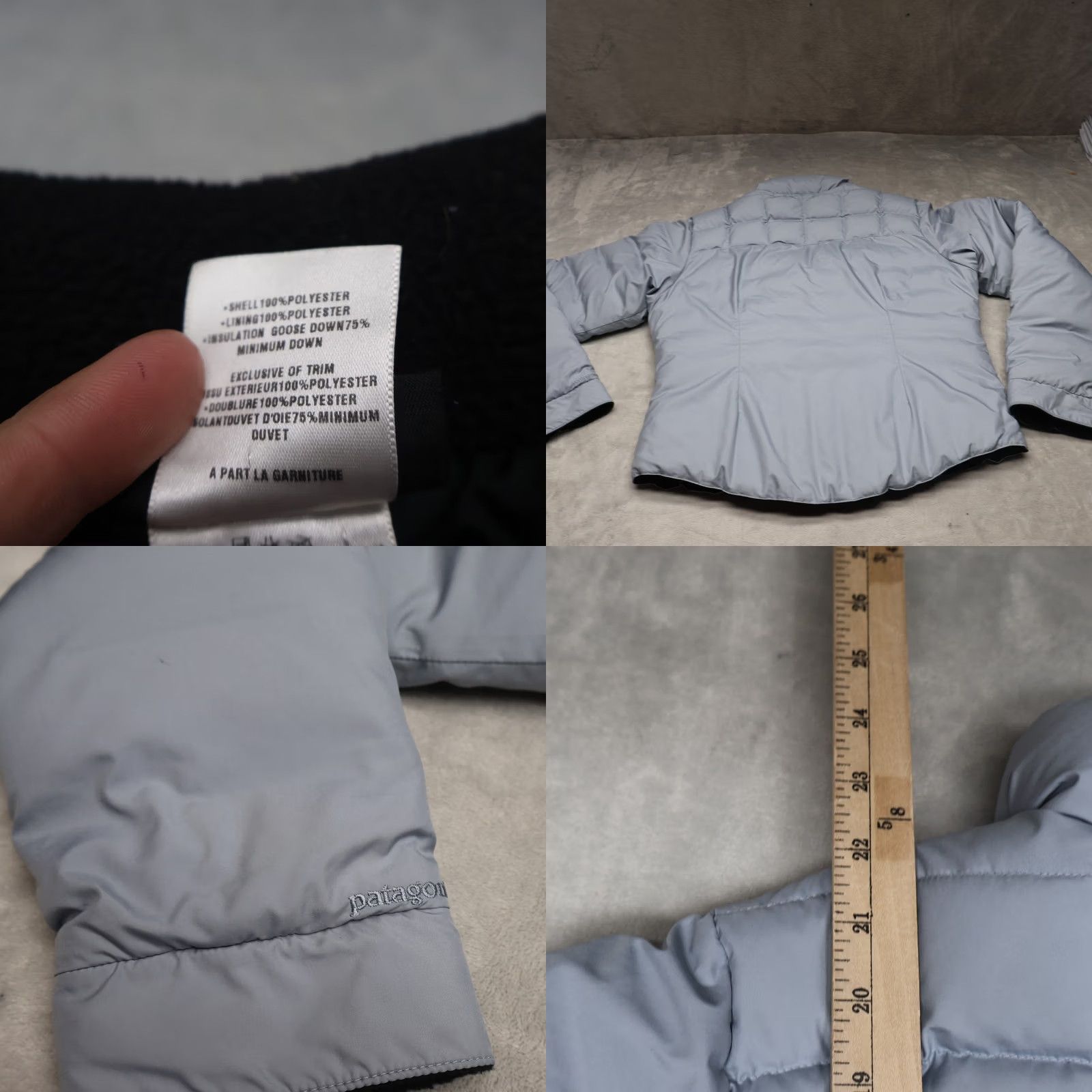 Patagonia Patagonia Down Jacket Womens Medium Blu Insulated Light Winter Quilted Puff READ Size M / US 6-8 / IT 42-44 - 8 Thumbnail