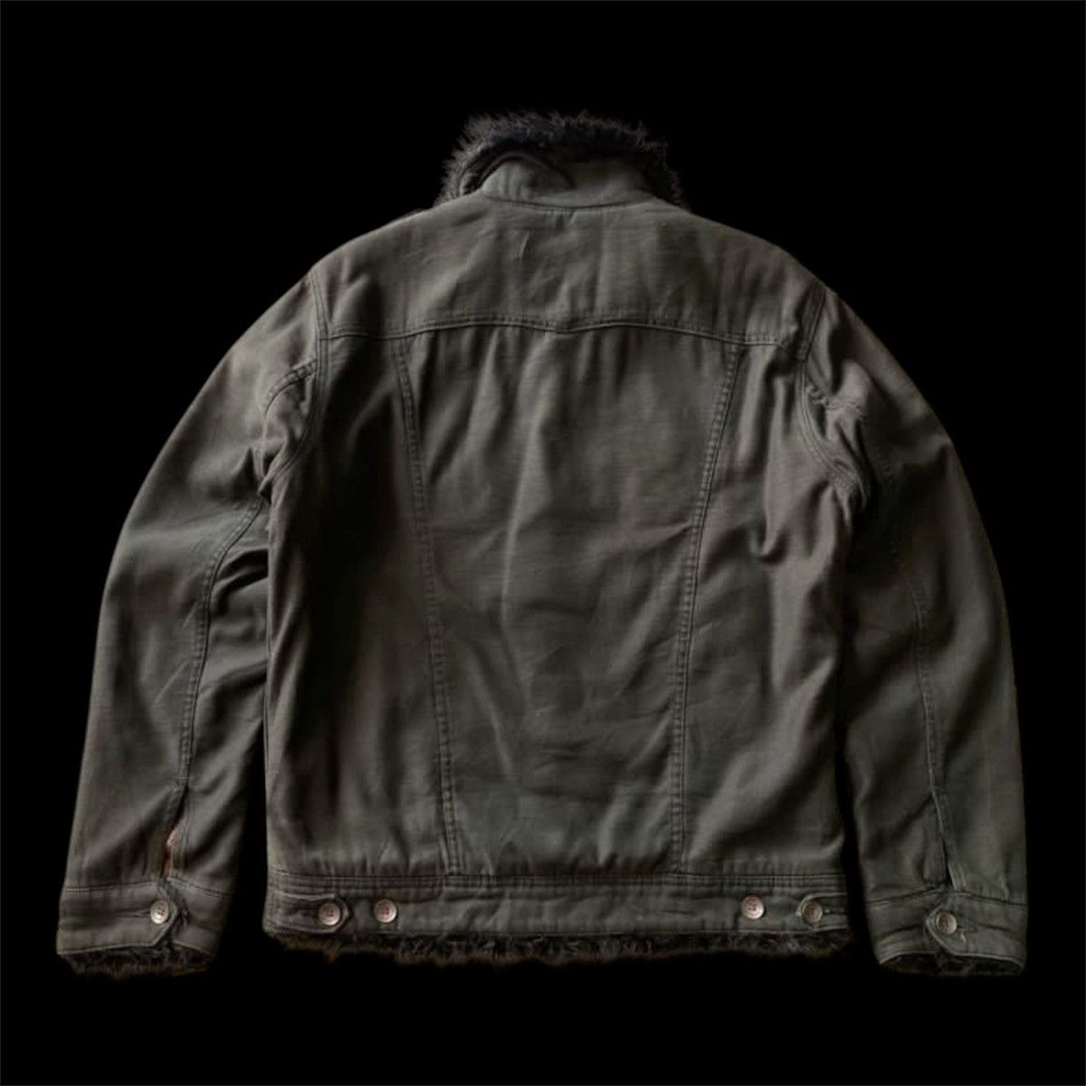 Edwin Vintage Edwin "Blue Trip" Faux Fur Lined Trucker Jacket Size US L / EU 52-54 / 3 - 2 Thumbnail