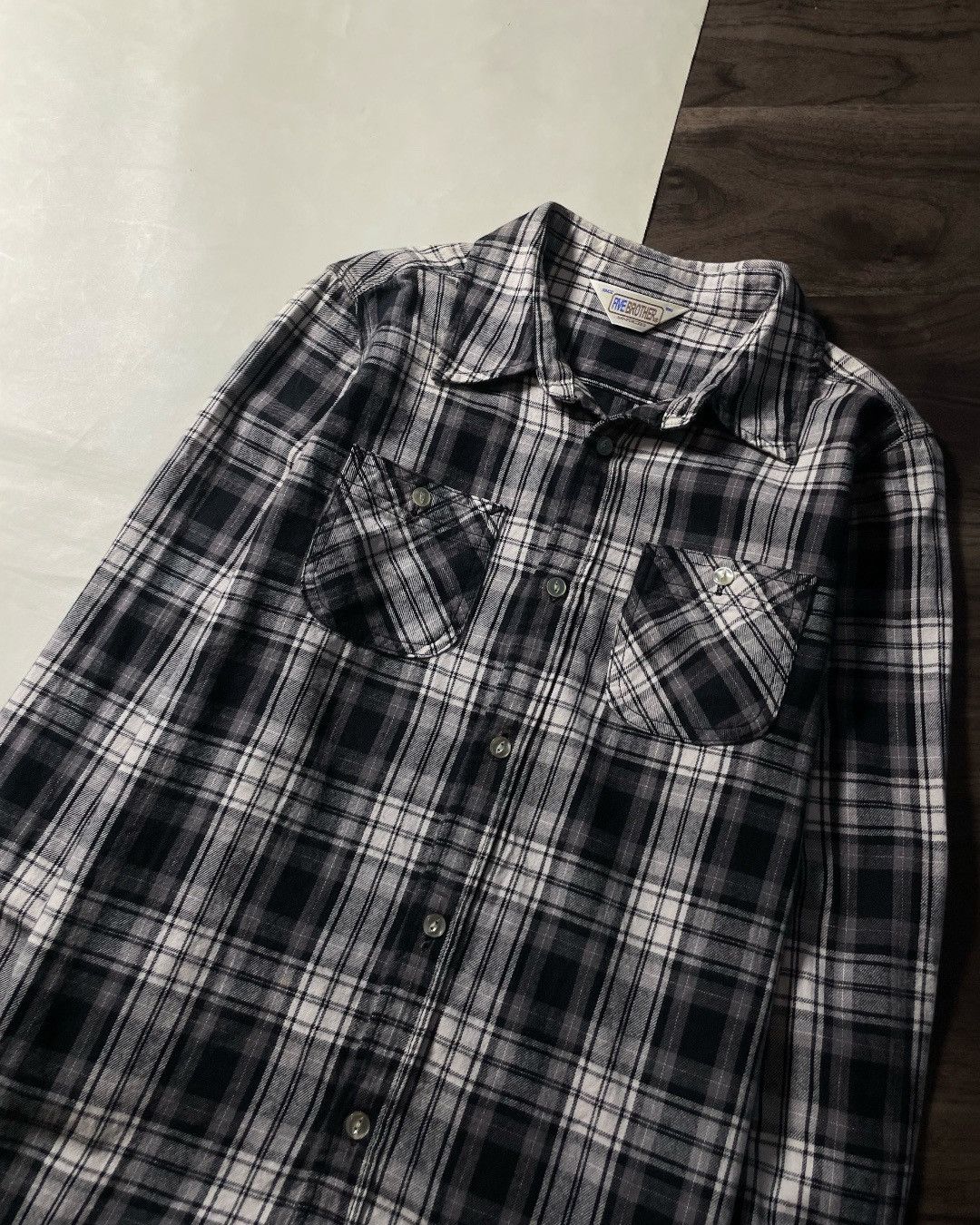 FiveBrother FLANNEL SHIRT DOUBLE POCKET FIVE BROTHER SIZE fit S Size US S / EU 44-46 / 1 - 3 Thumbnail