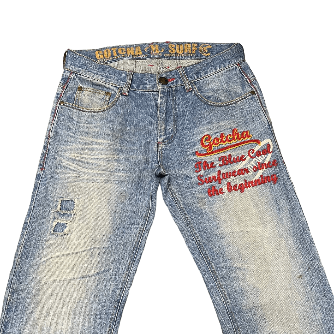 Gotcha Vintage Gotcha Global Surf Travel Denim Jeans Size US 33 - 2 Thumbnail