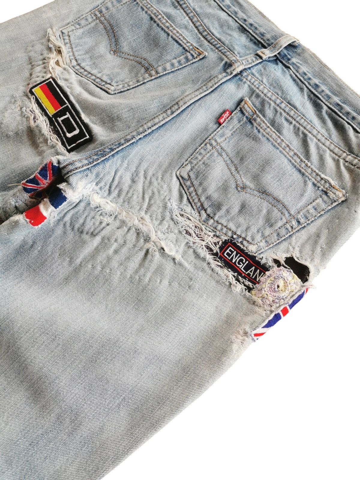 Levi's Streetwear Custom Reworked Vintage Levi's Patchwork Denim 27 Size US 27 - 4 Thumbnail