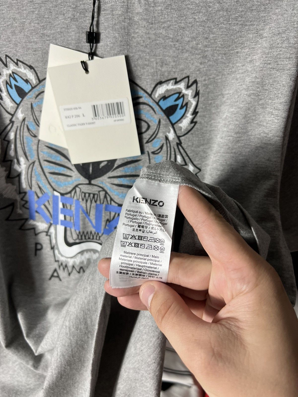 Kenzo Kenzo Tiger Logo T-Shirt Grey – Size M – New with Tags Size US M / EU 48-50 / 2 - 9 Thumbnail
