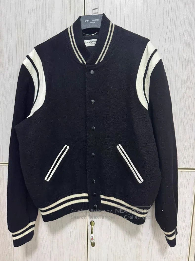 Saint Laurent Paris Saint Laurent Paris Black and White Basic Baseball Jacket Size US L / EU 52-54 / 3 - 1 Thumbnail