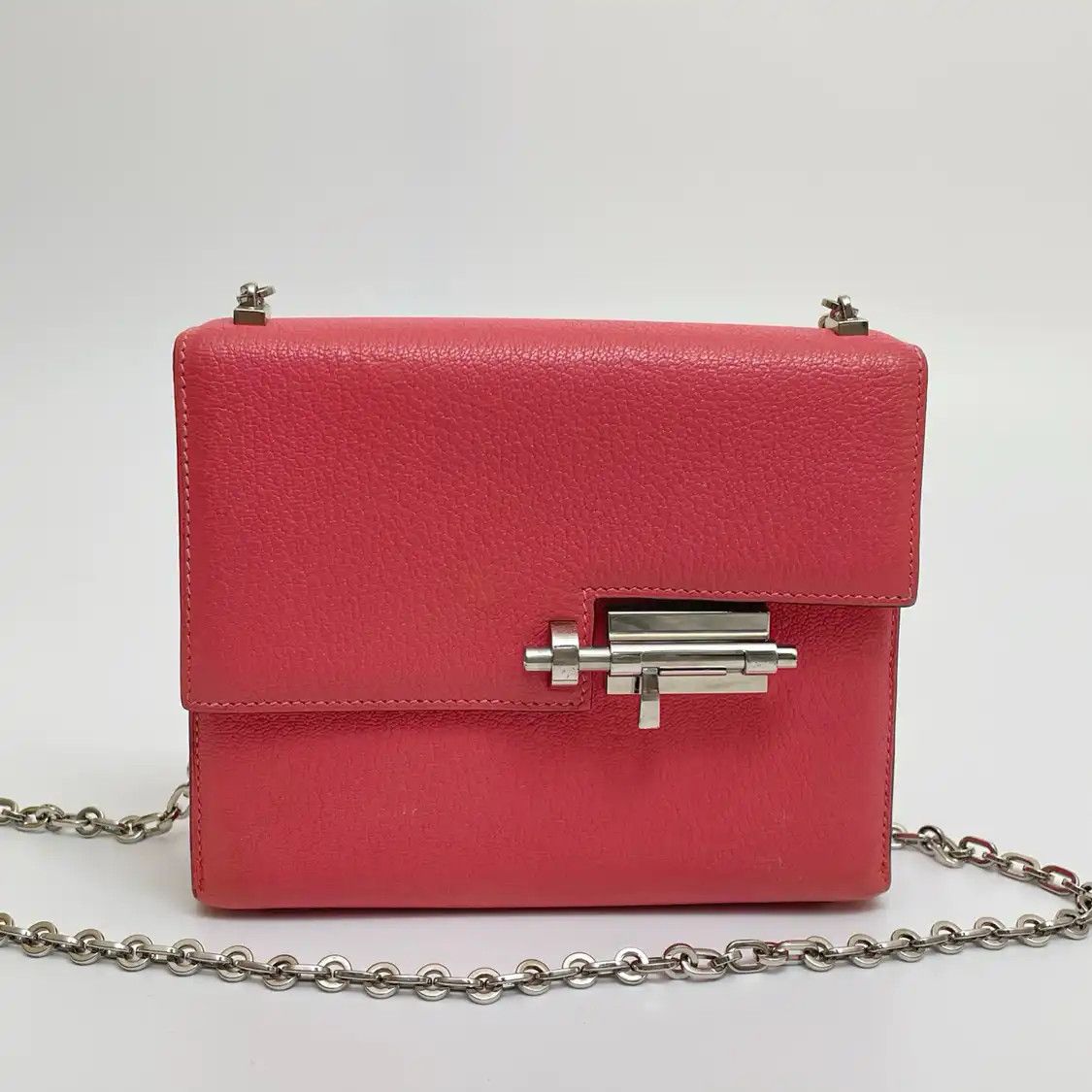 Hermes Hermes Verrou 17 Rose Lipstick Chèvre Mysore goatskin Verrou bolt bag shoulder b Size ONE SIZE - 1 Thumbnail