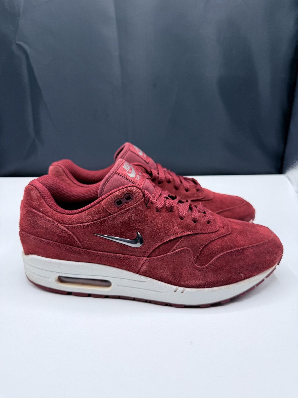Nike Nike Air Max 1 Premium Jewel Team Red Size 10.5 918354-600 Size US 10.5 / EU 43-44 - 4 Thumbnail